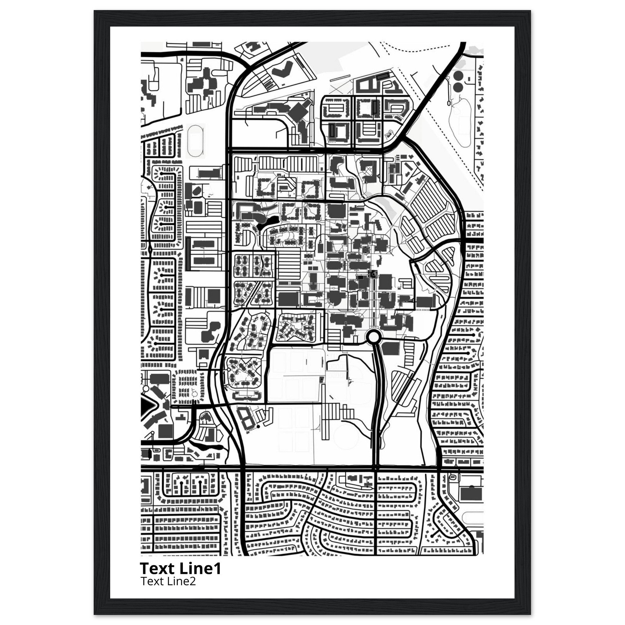 The University of Texas at Dallas Campus Map Poster | Graduation Gift - Ink And Atlas