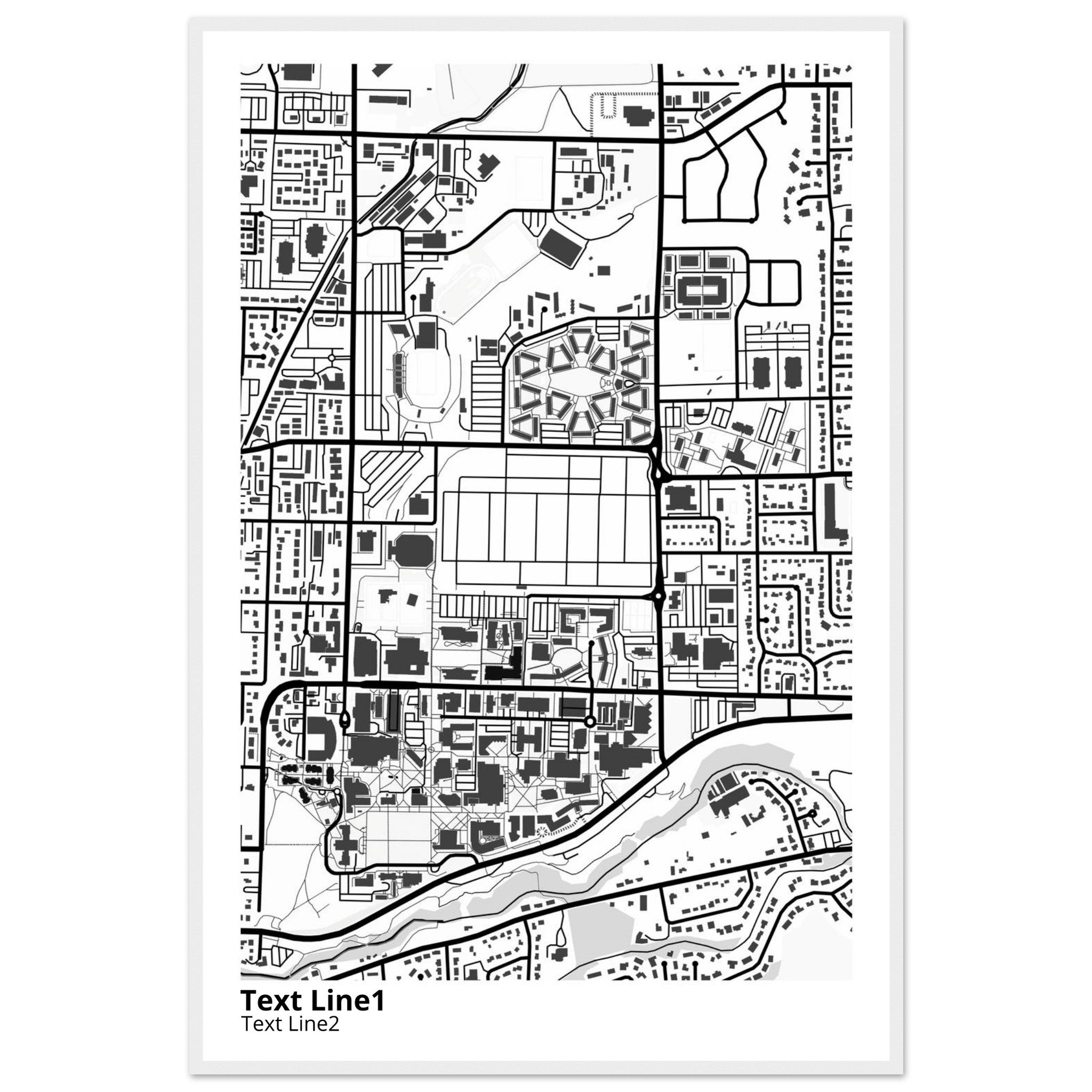 Utah State University Campus Map Poster | Graduation Gift - Ink And Atlas