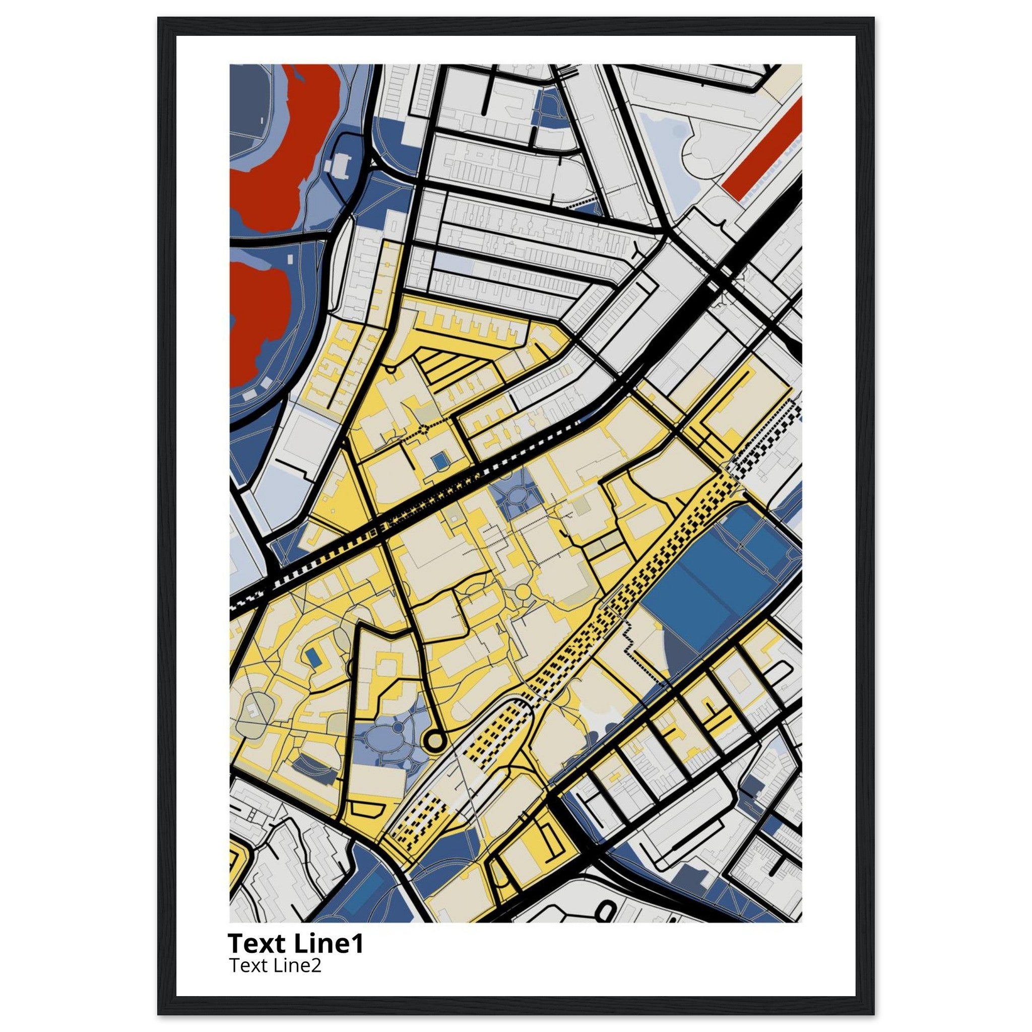 northeastern university campus map poster
