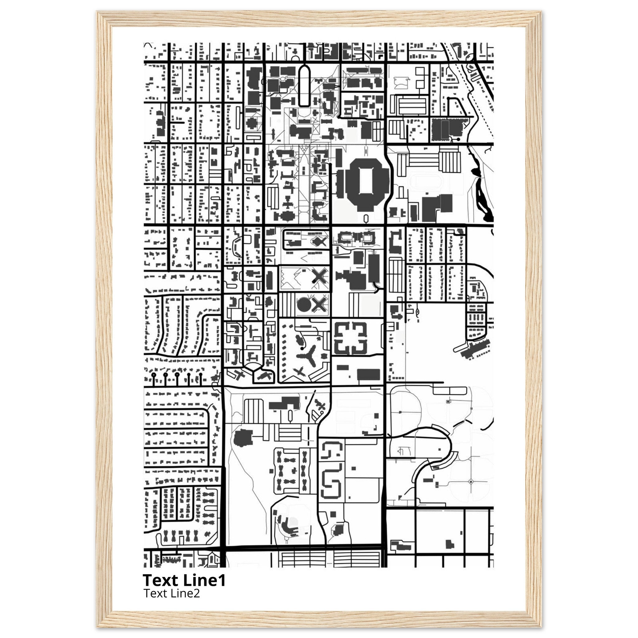University of Oklahoma (Norman) Campus Map Poster | Graduation Gift - Ink And Atlas