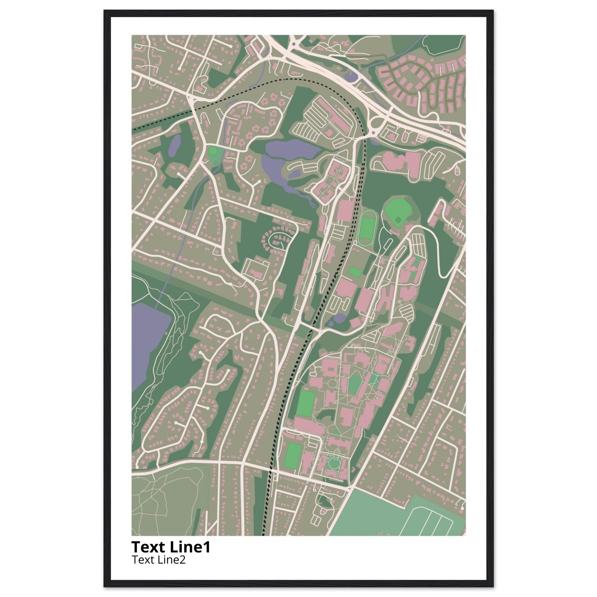 montclair state university campus map poster
