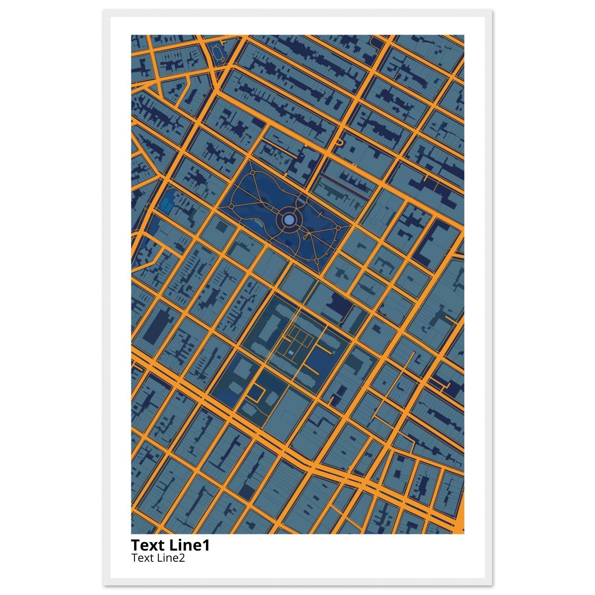 new york university campus map poster