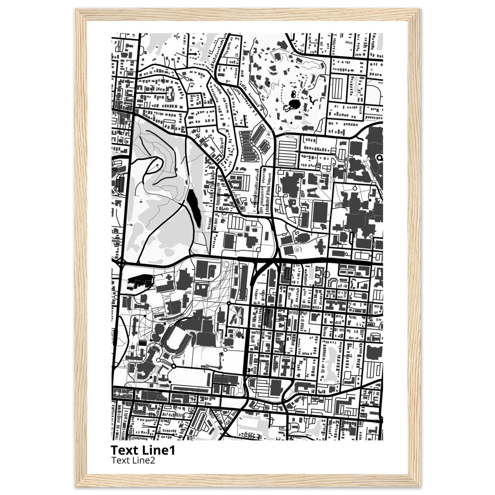 University of Cincinnati Ohio Campus Map Poster | Graduation Gift - Ink And Atlas