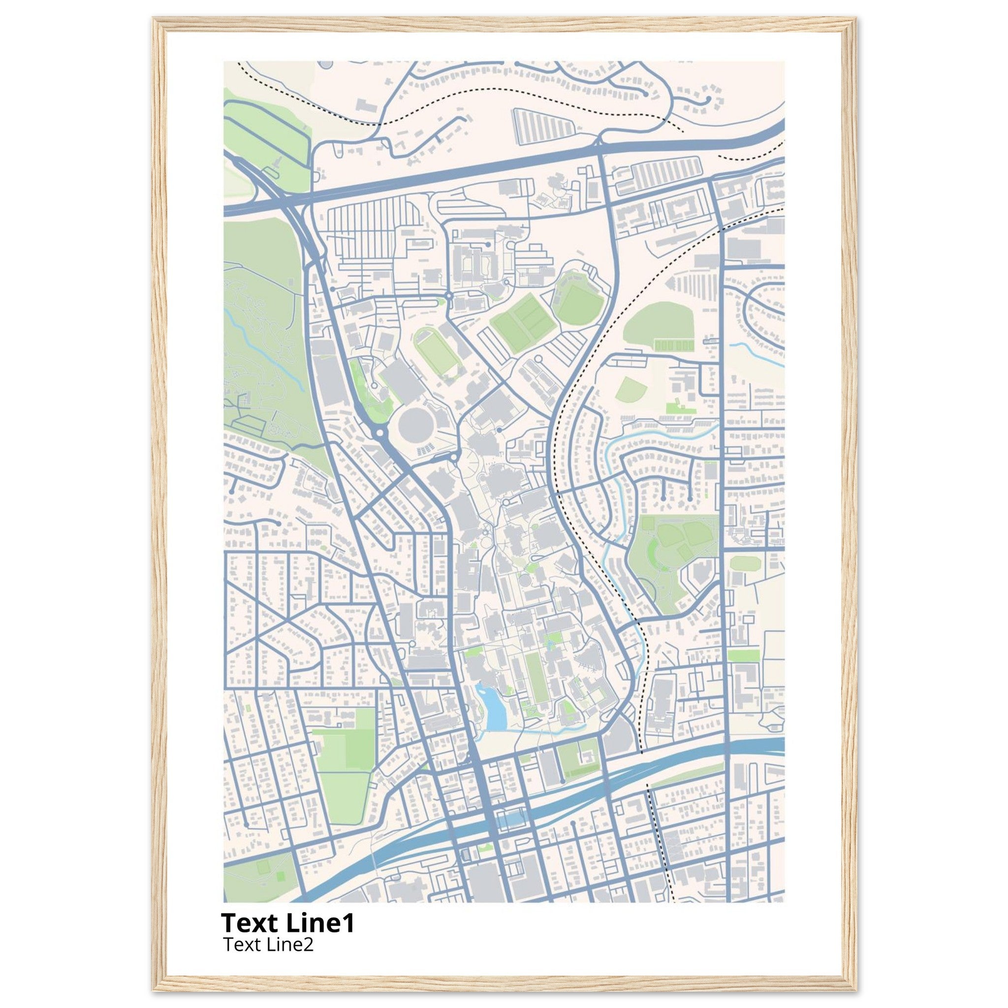 university of nevada reno campus map poster