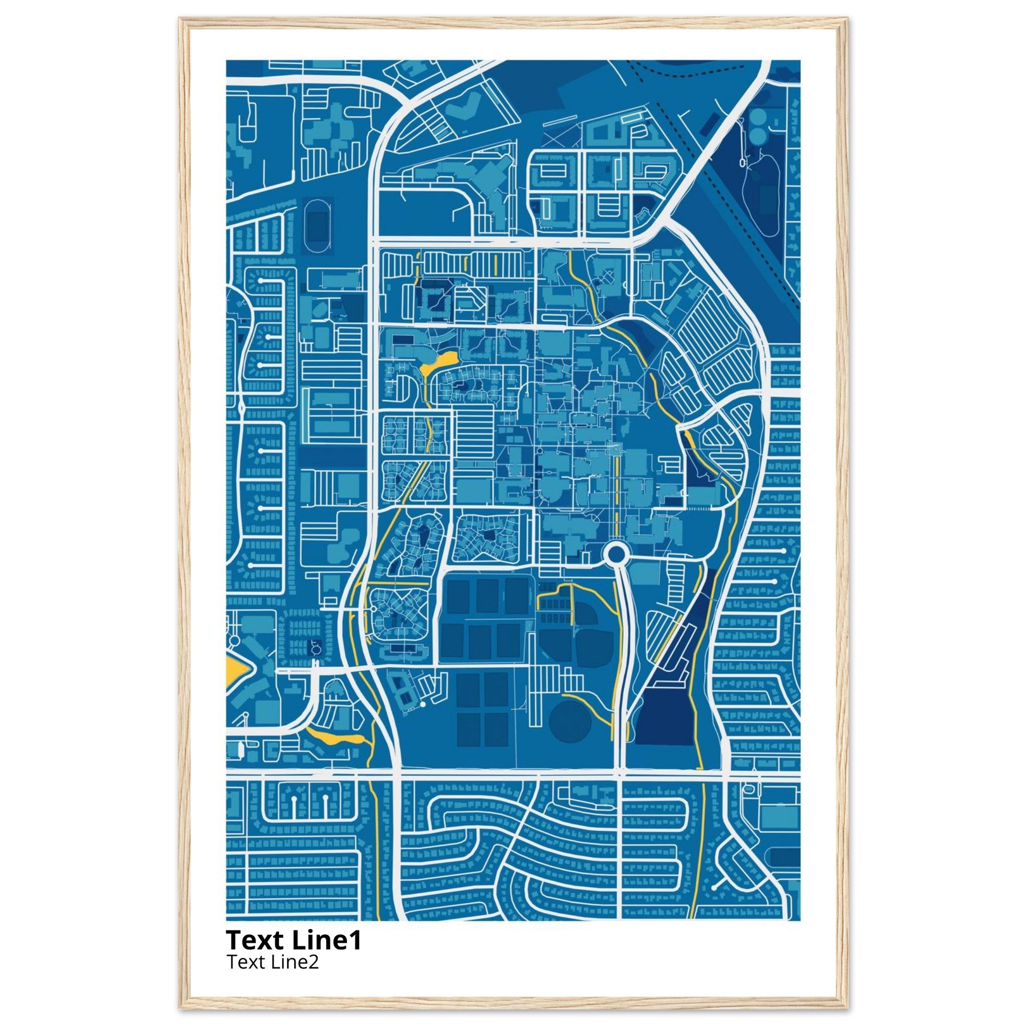 The University of Texas at Dallas Campus Map Poster | Graduation Gift - Ink And Atlas