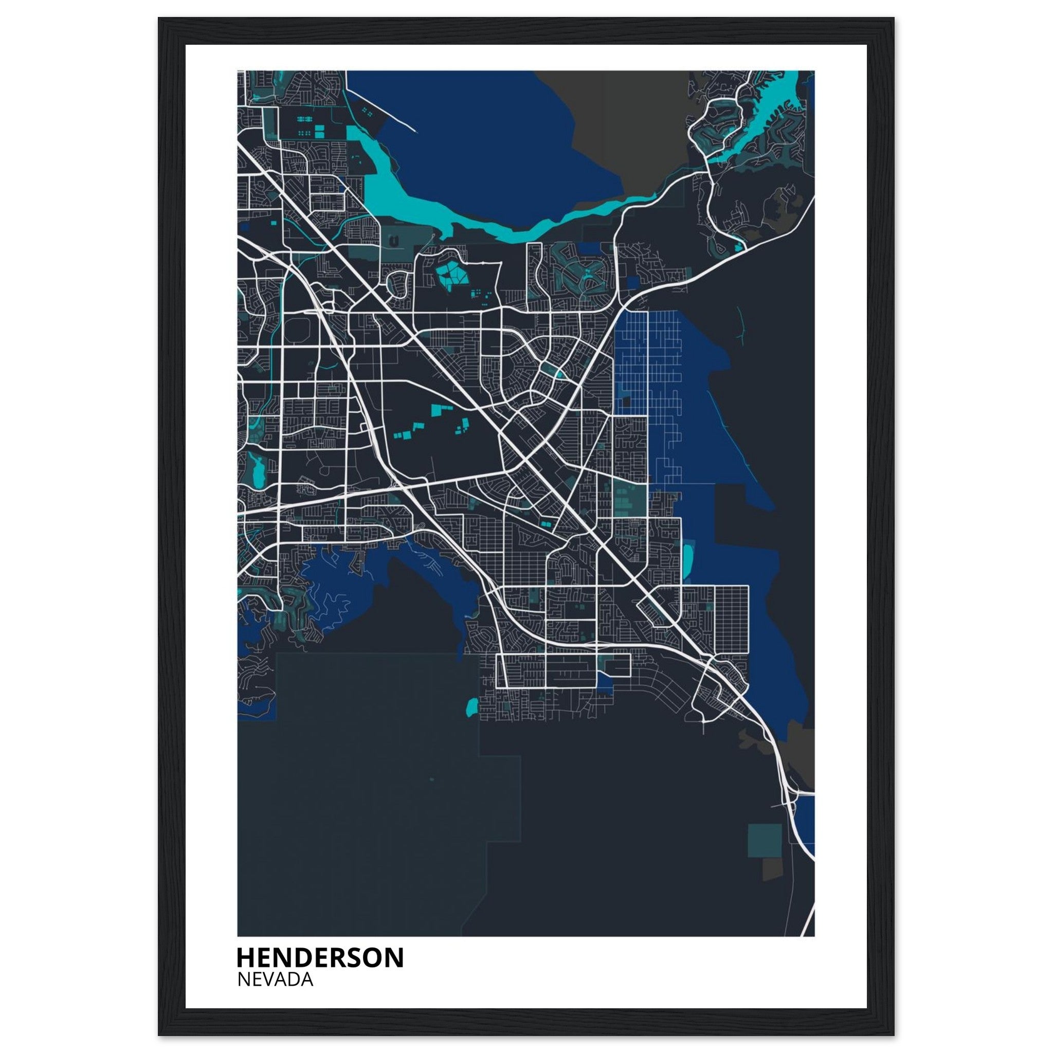 Henderson Nevada City Map Poster | Custom Map Art Print - Ink And Atlas