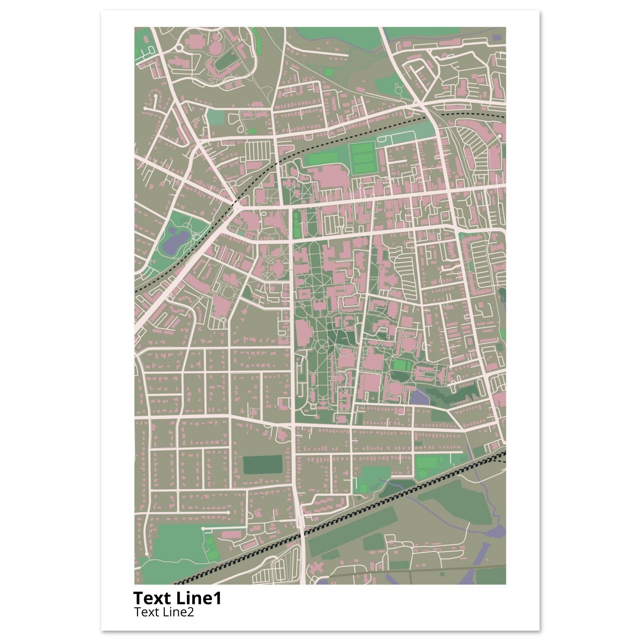university of delaware campus map poster