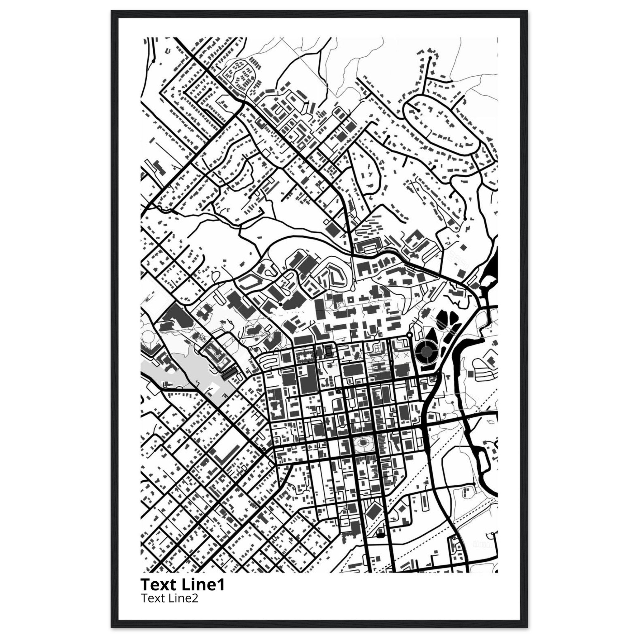 Texas State University Campus Map Poster | Graduation Gift - Ink And Atlas