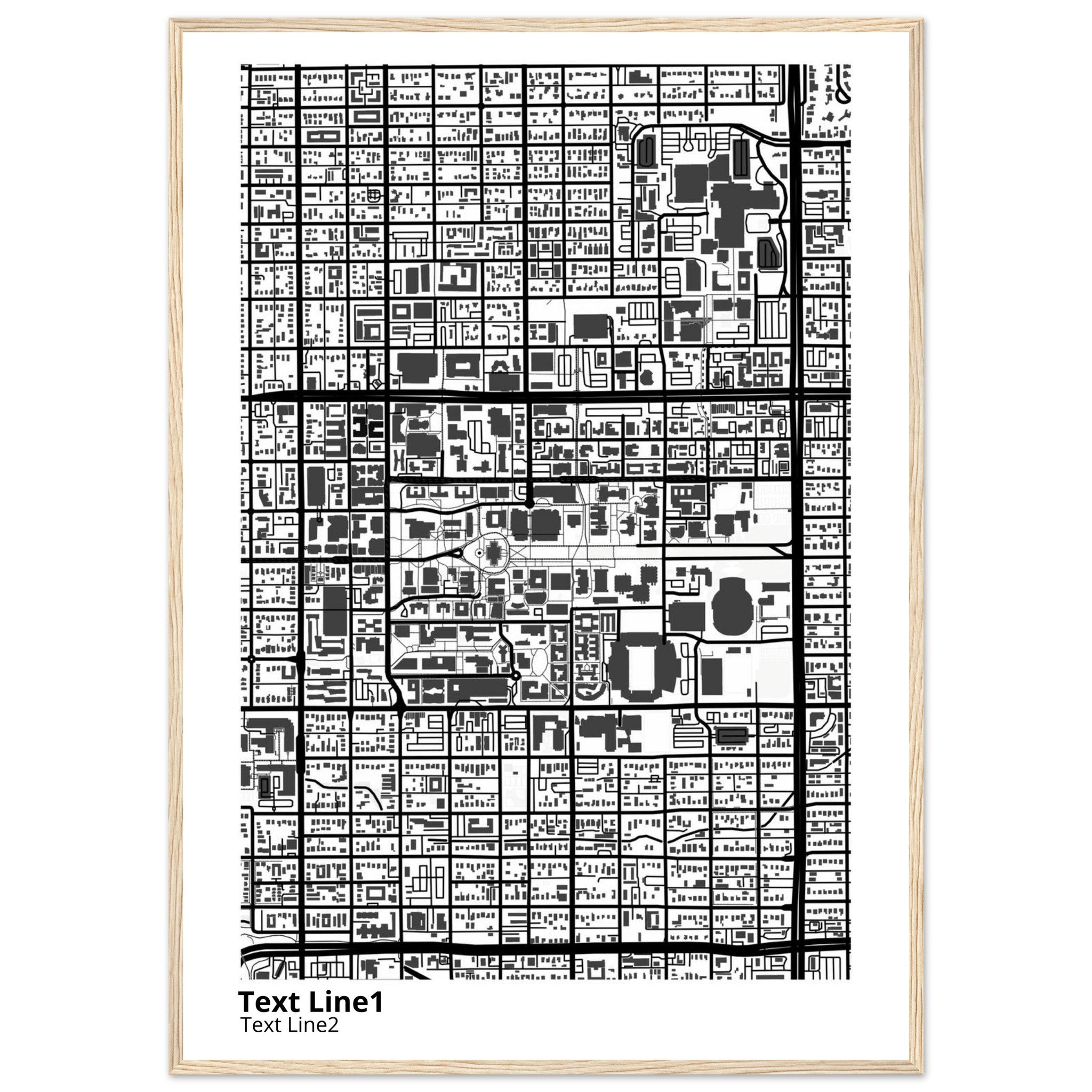university of arizona campus map poster