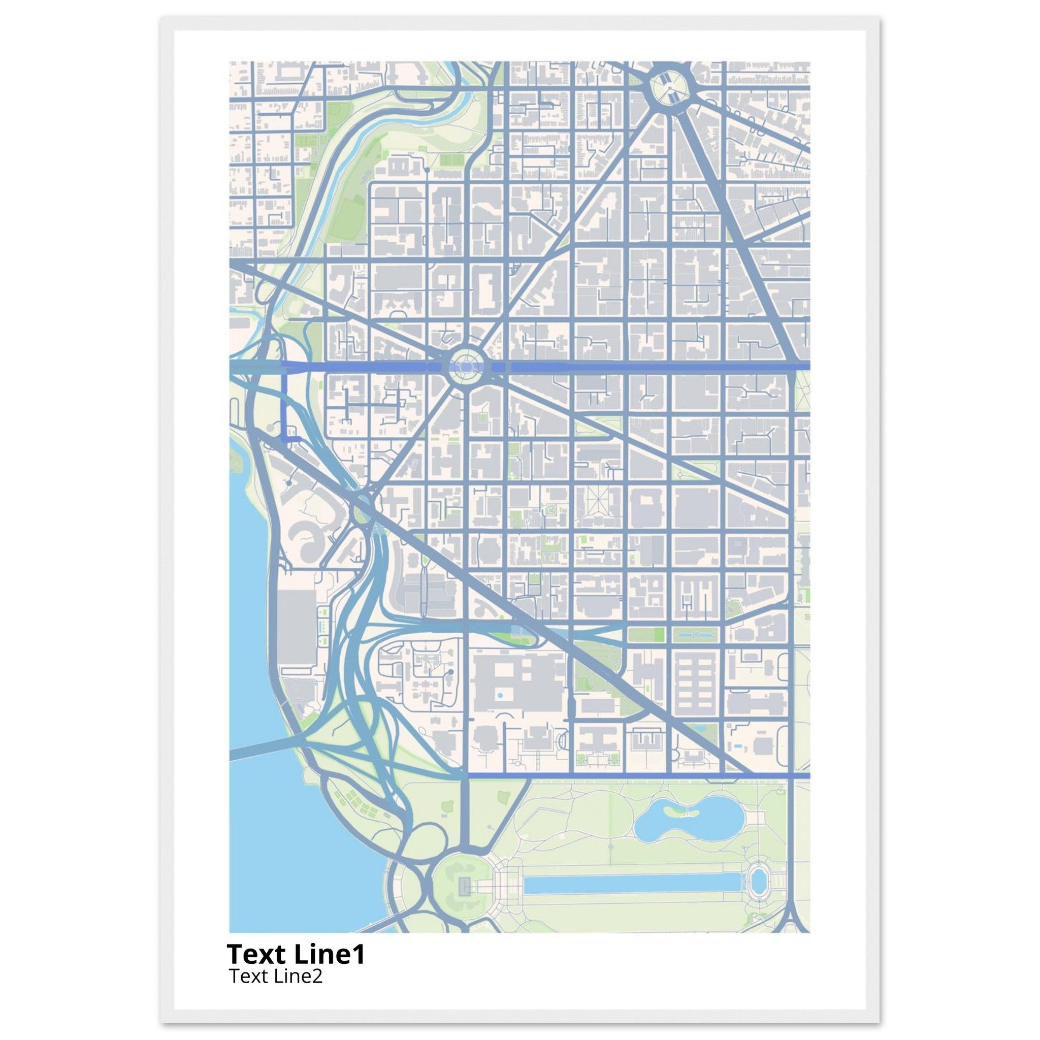george washington university campus map poster