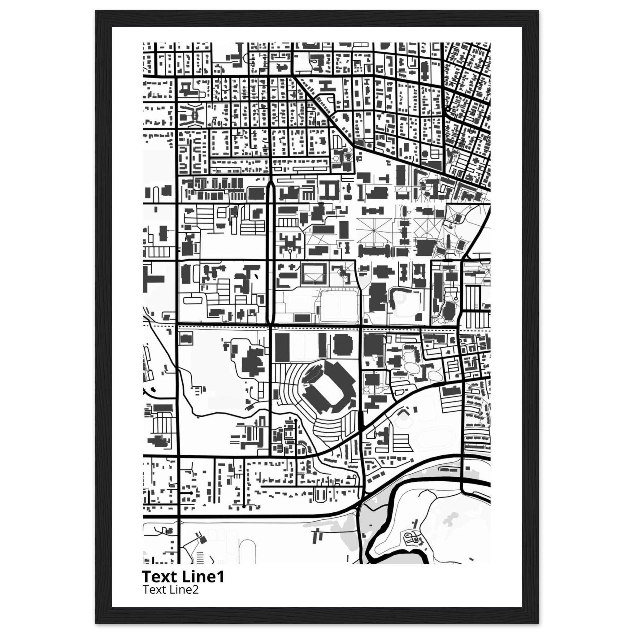 Oregon State University Campus Map Poster | Graduation Gift - Ink And Atlas