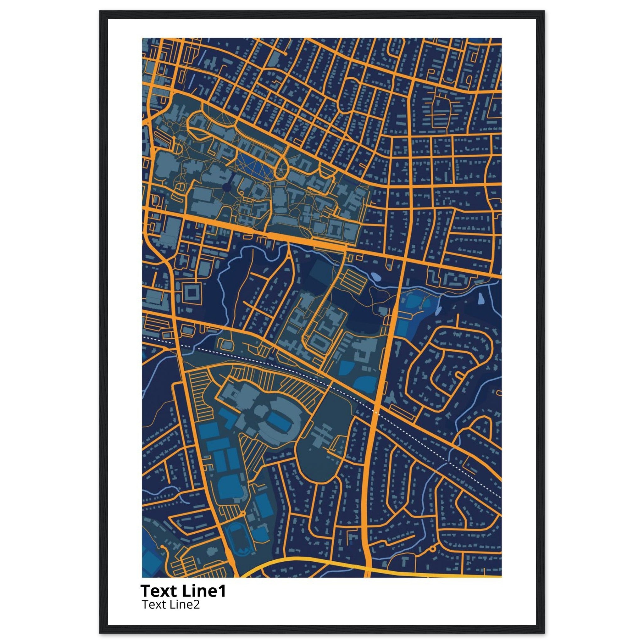 East Carolina University NC Campus Map Poster | Graduation Gift - Ink And Atlas