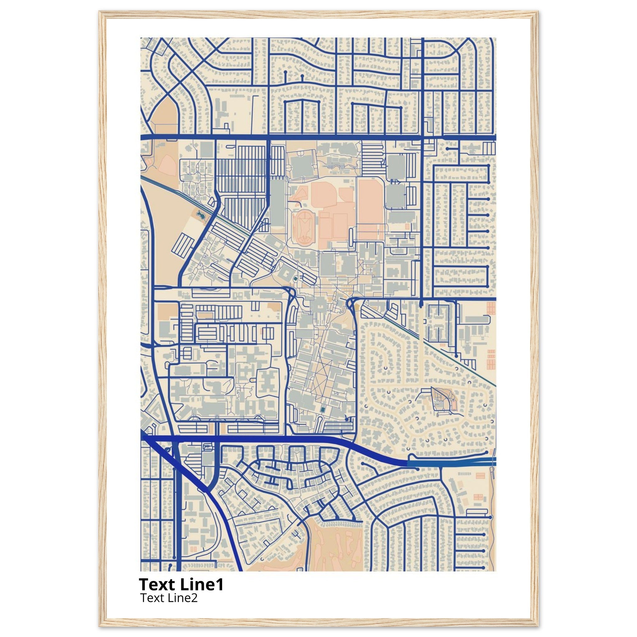 california state university long beach campus map poster