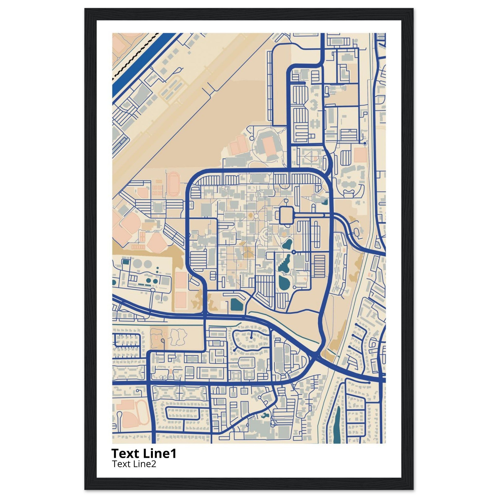 florida atlantic university campus map poster