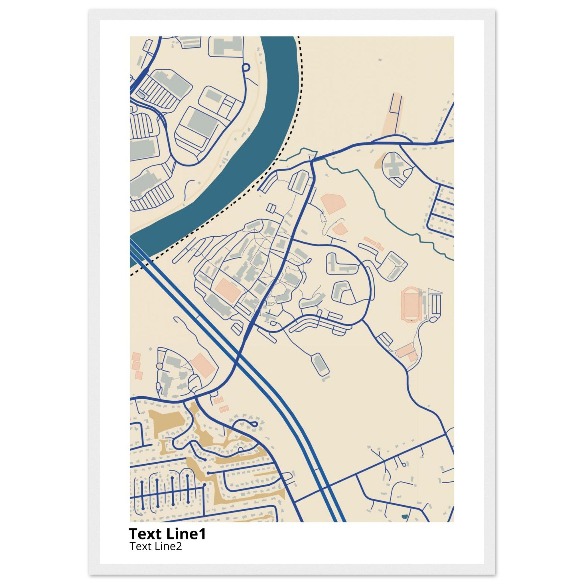 southern new hampshire university campus map poster