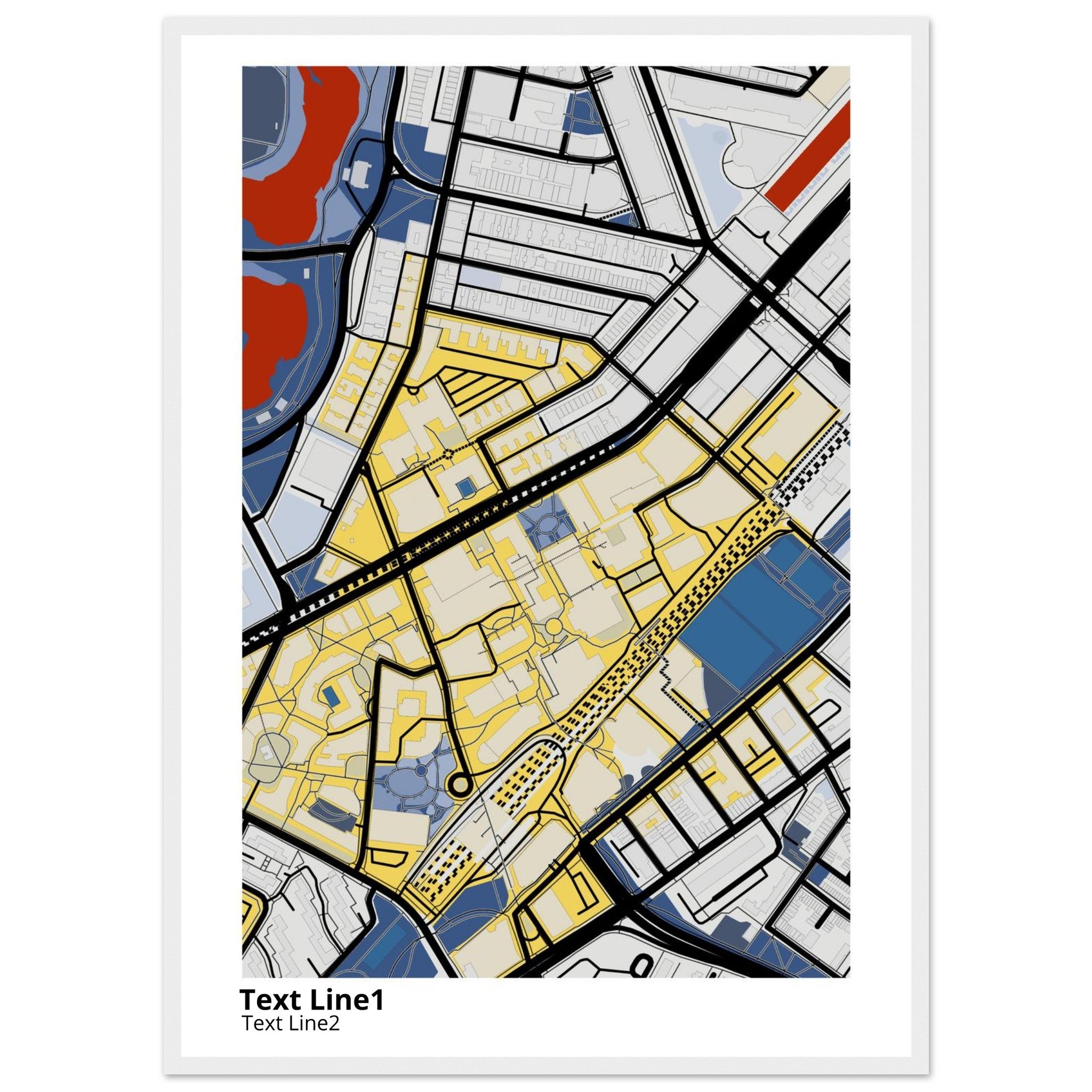 northeastern university campus map poster