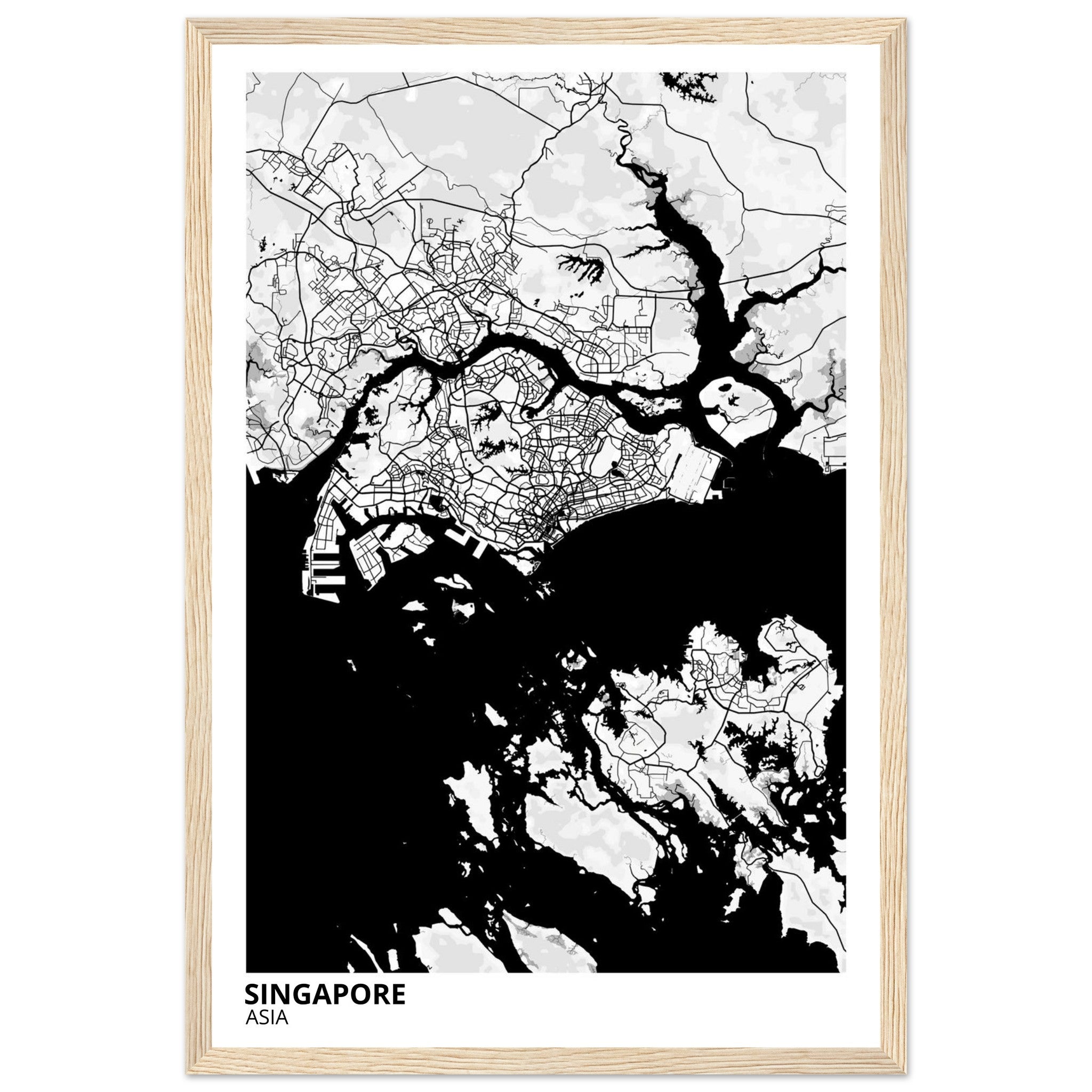 Singapore City Map Poster | Custom Map Art Print - Ink And Atlas