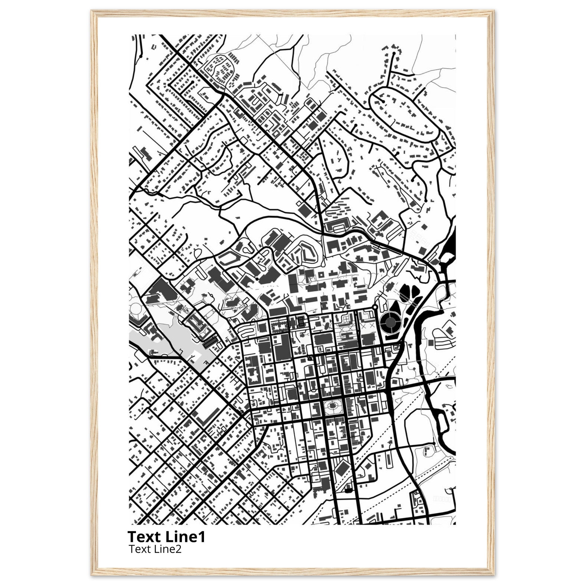 Texas State University Campus Map Poster | Graduation Gift - Ink And Atlas