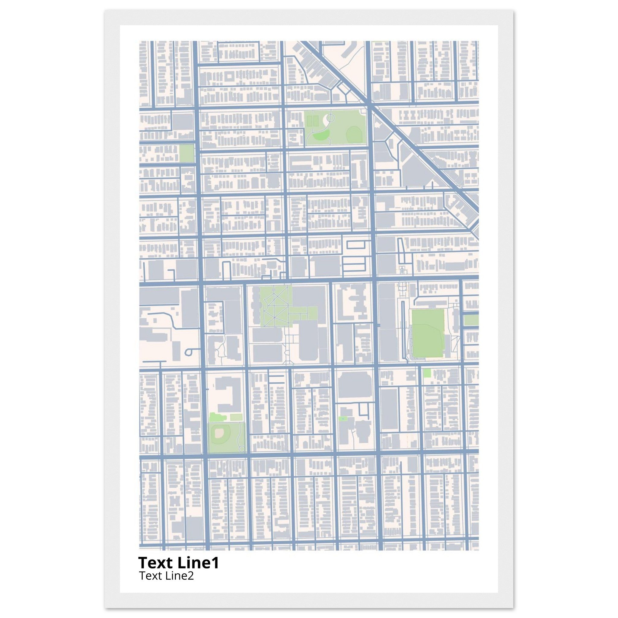 depaul university campus map poster