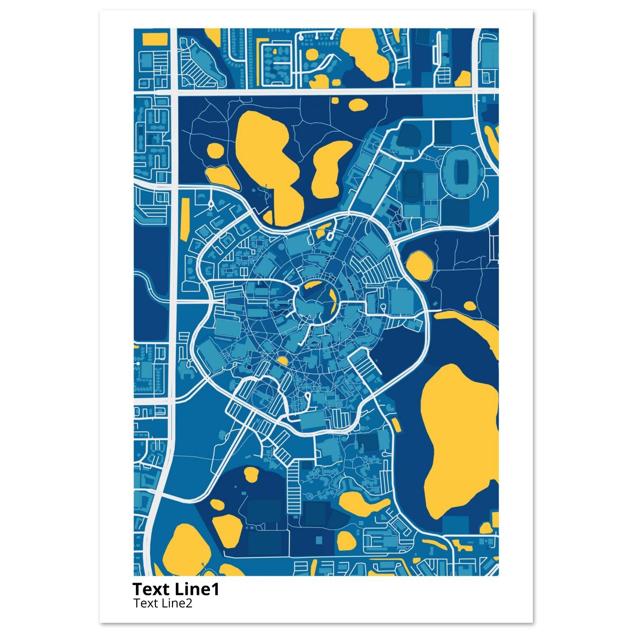 university of central florida campus map poster