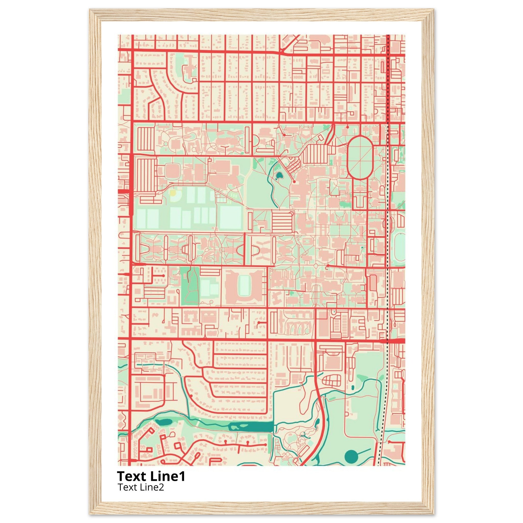 colorado state university fort collins campus map poster