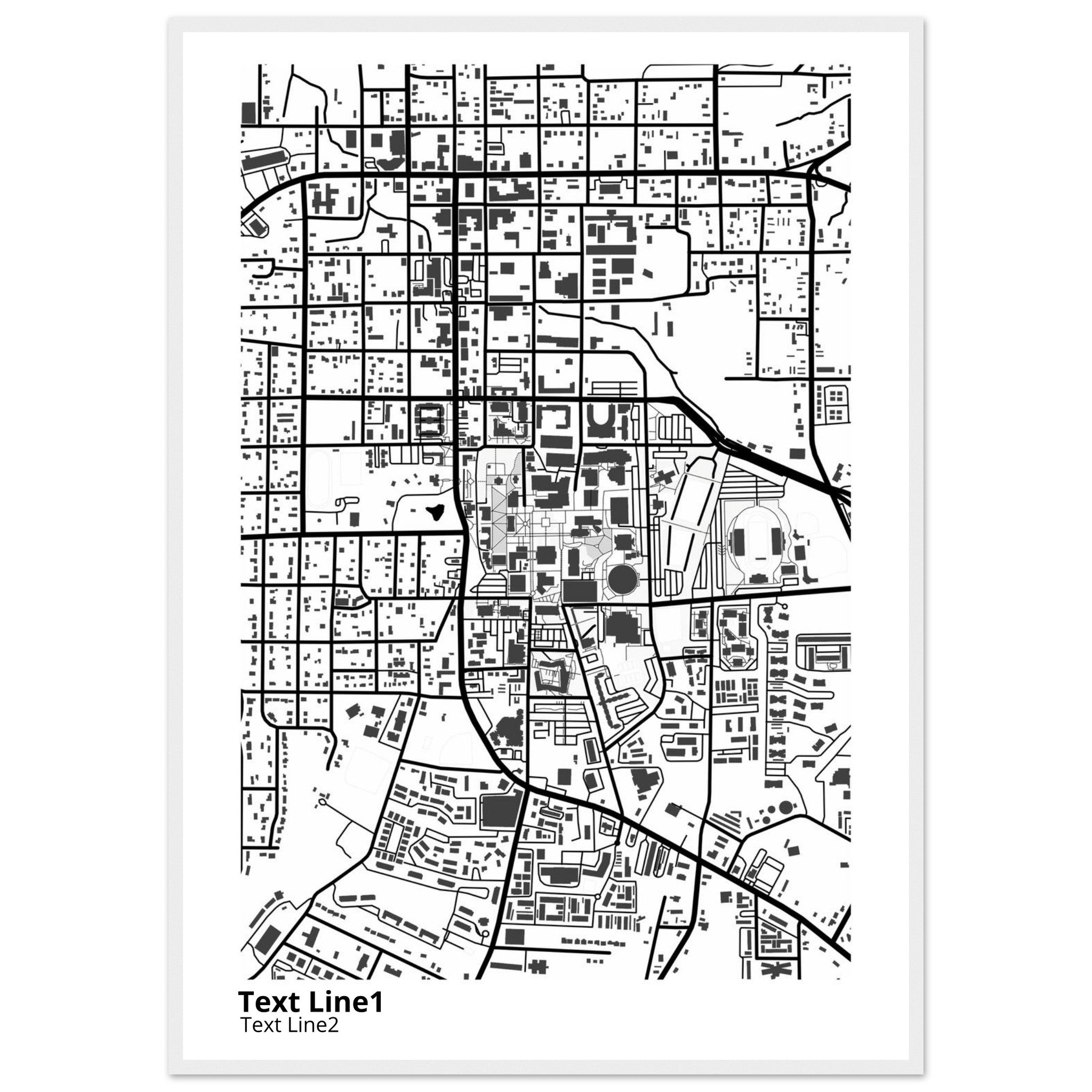 Sam Houston State University Texas Campus Map Poster | Graduation Gift - Ink And Atlas