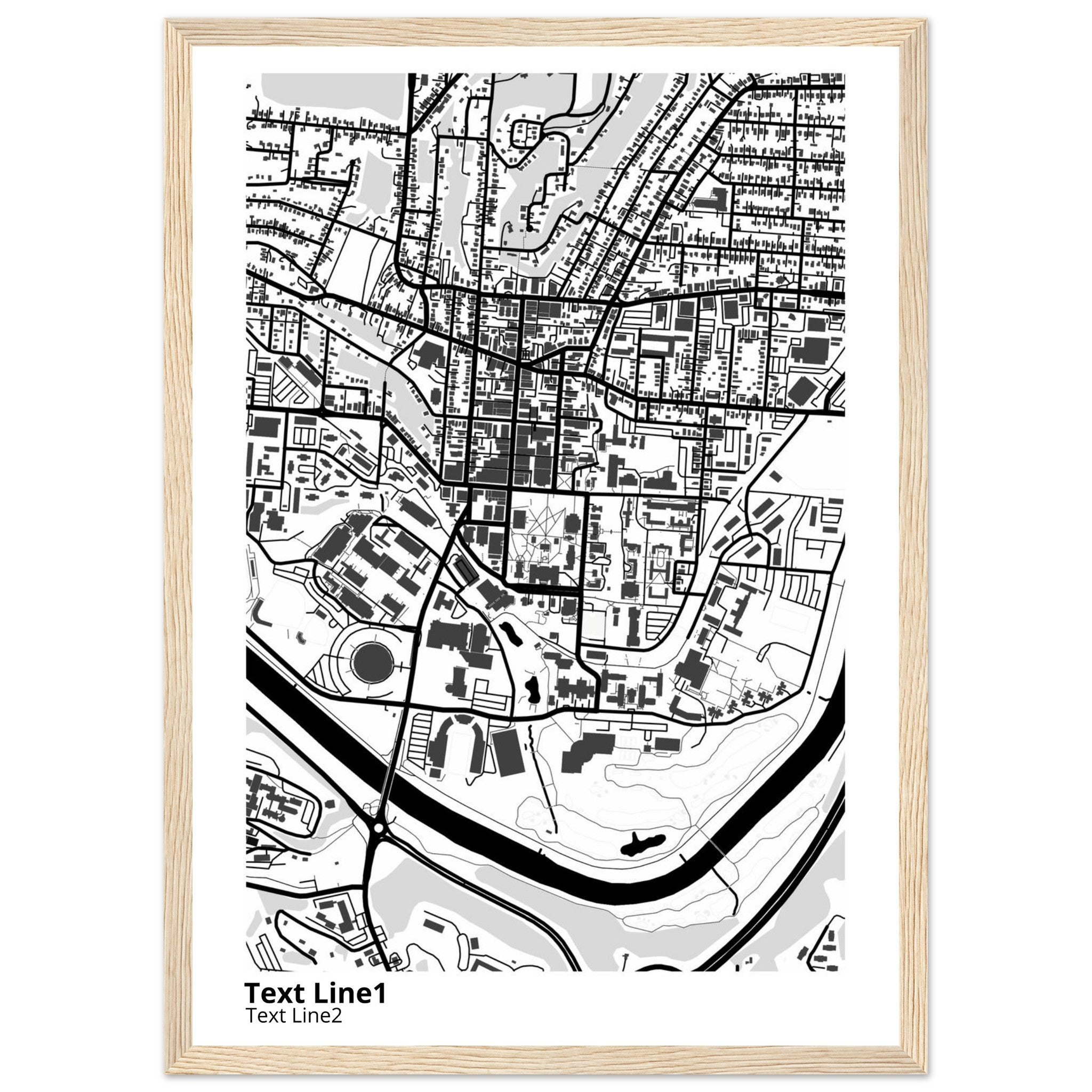Ohio University (Main Campus) Campus Map Poster | Graduation Gift - Ink And Atlas