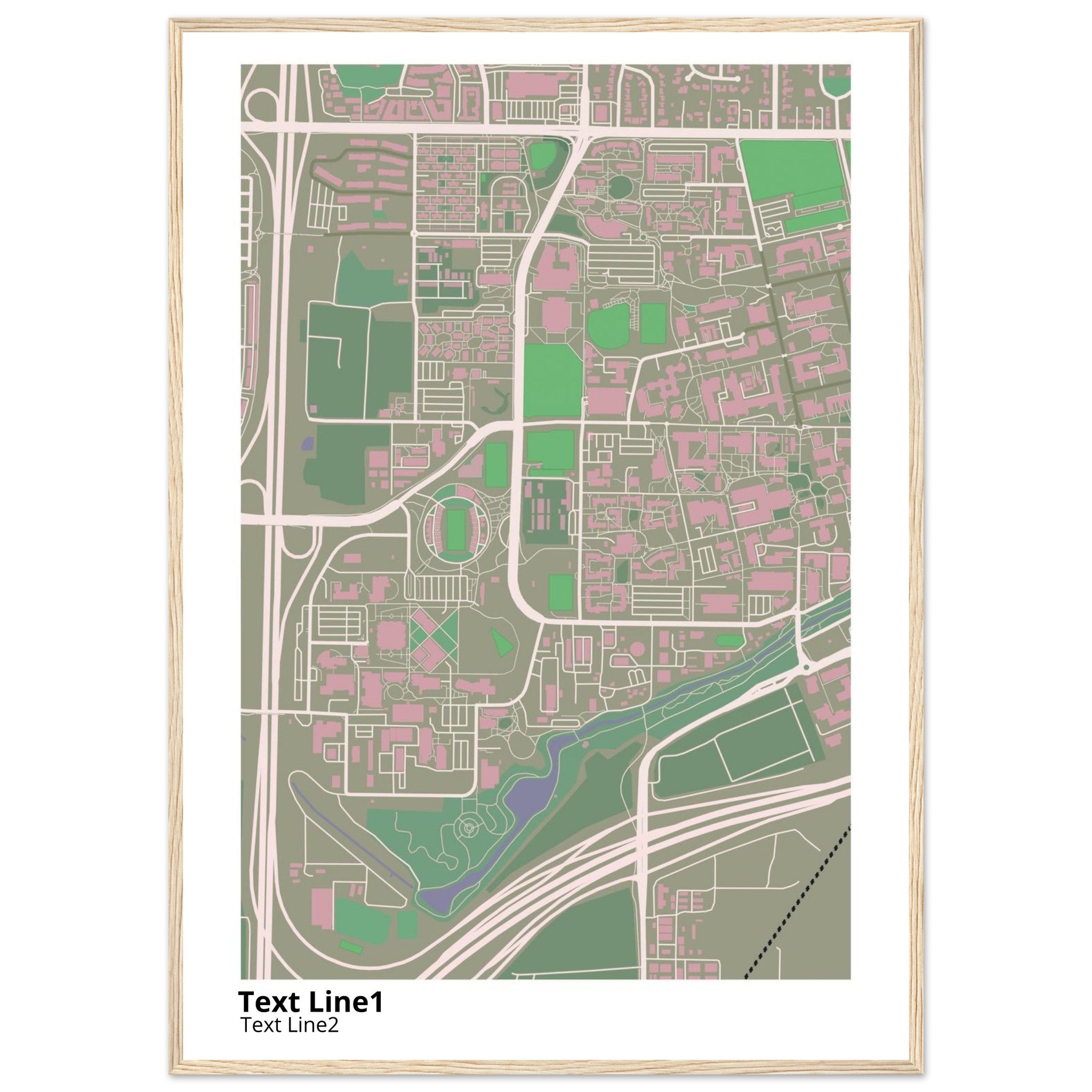 university of california davis campus map poster