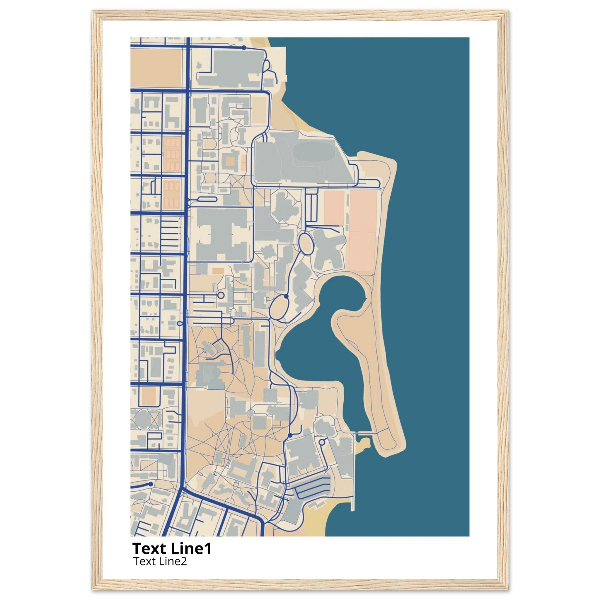 northwestern university campus map poster