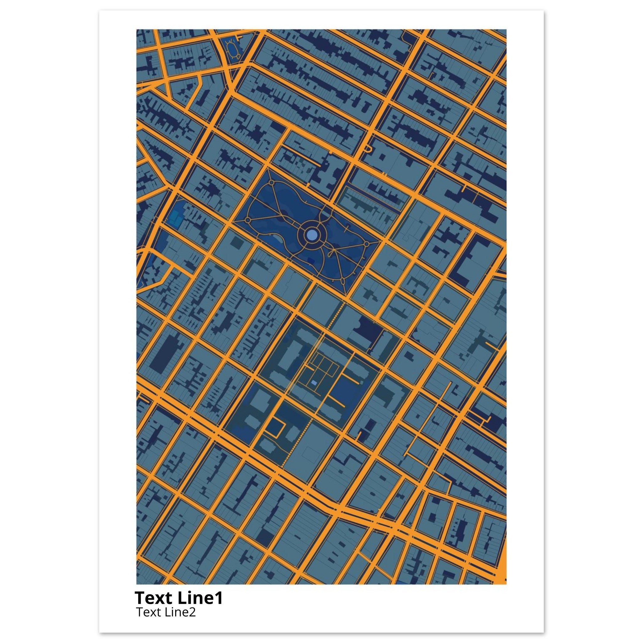 new york university campus map poster