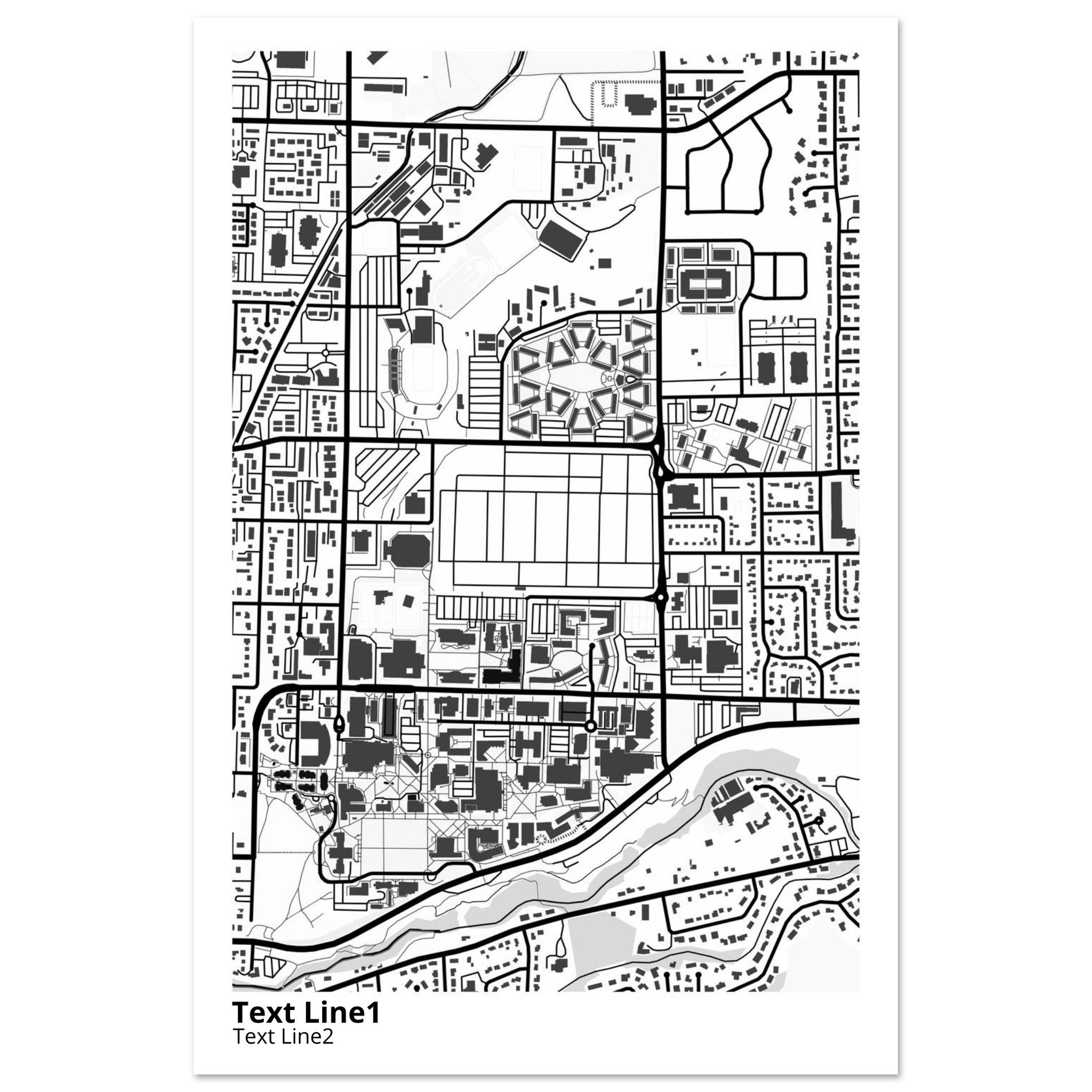 Utah State University Campus Map Poster | Graduation Gift - Ink And Atlas