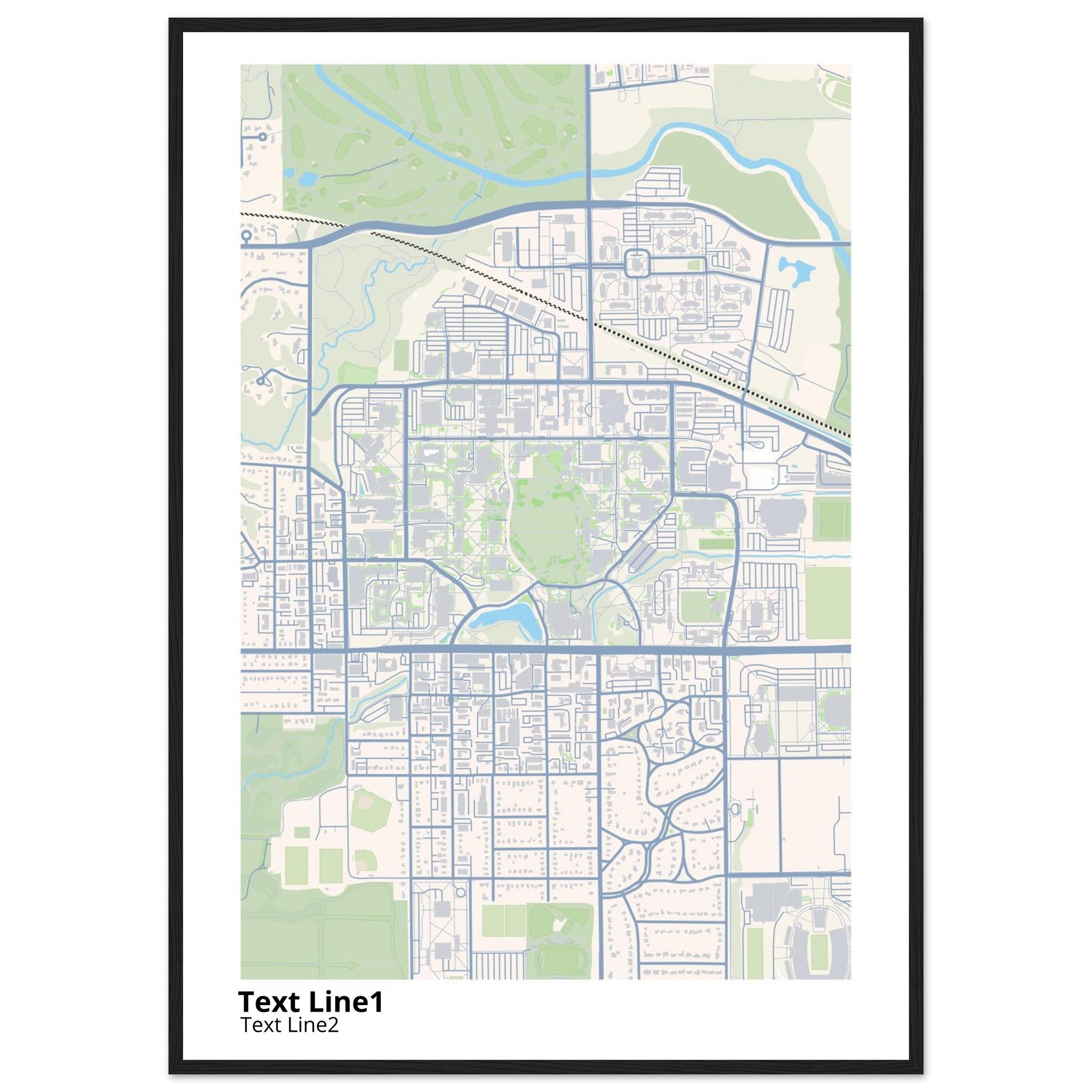 iowa state university campus map poster