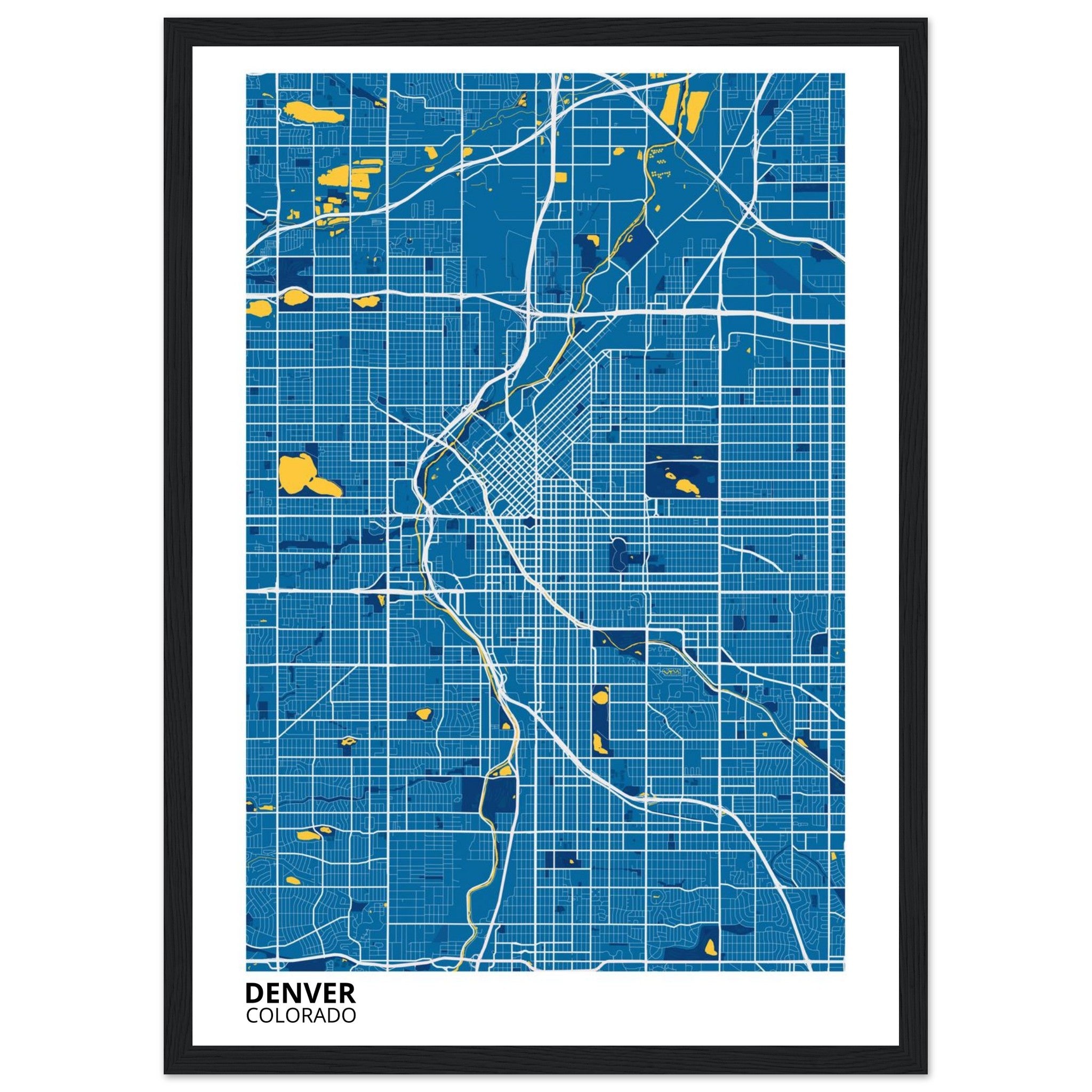 denver map poster print