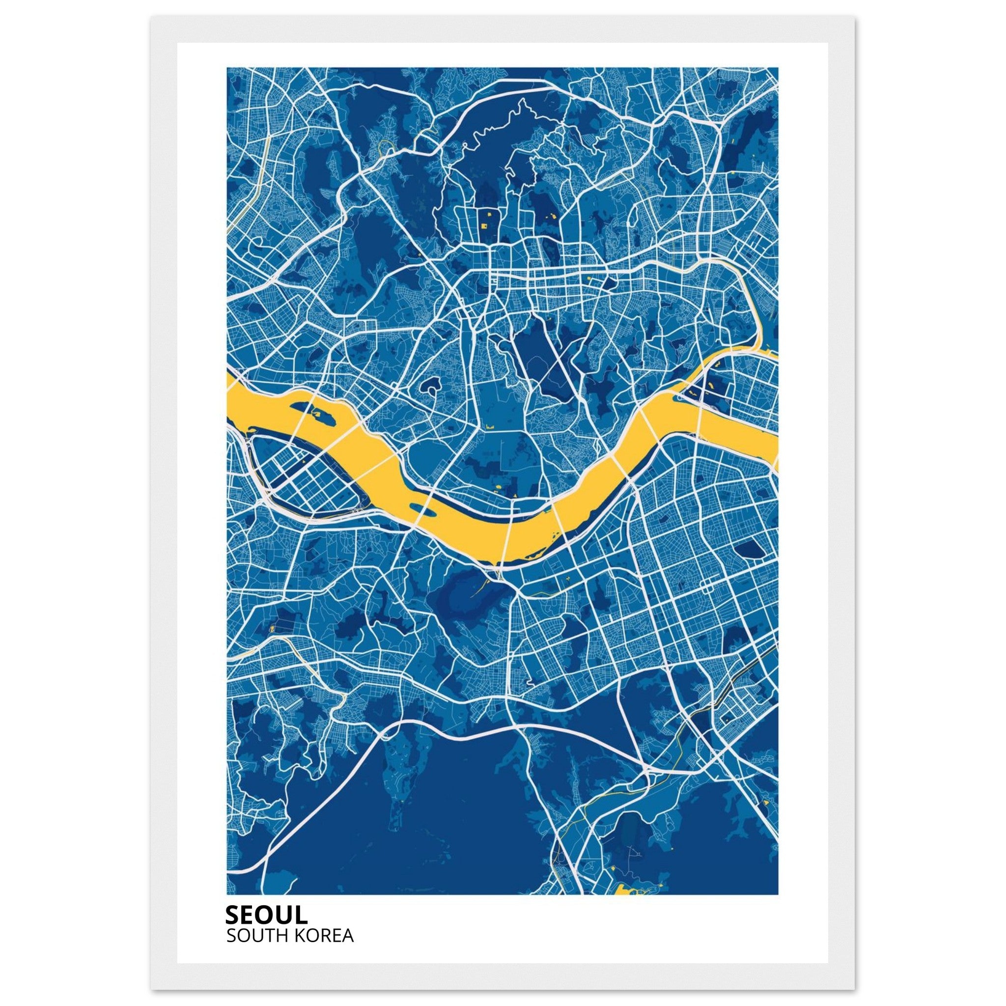 Seoul South Korea City Map Poster | Custom Map Art Print - Ink And Atlas