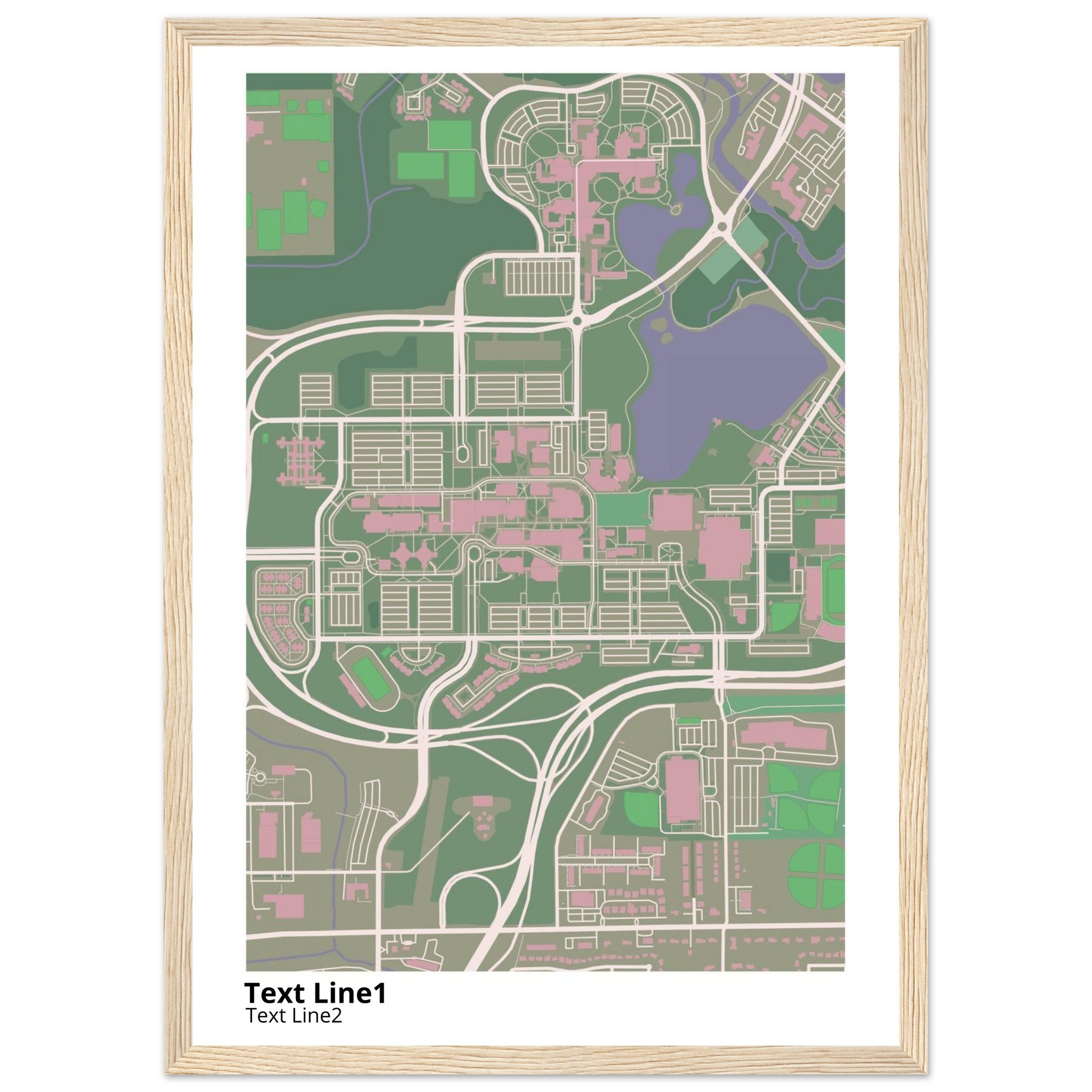 university at buffalo campus map poster