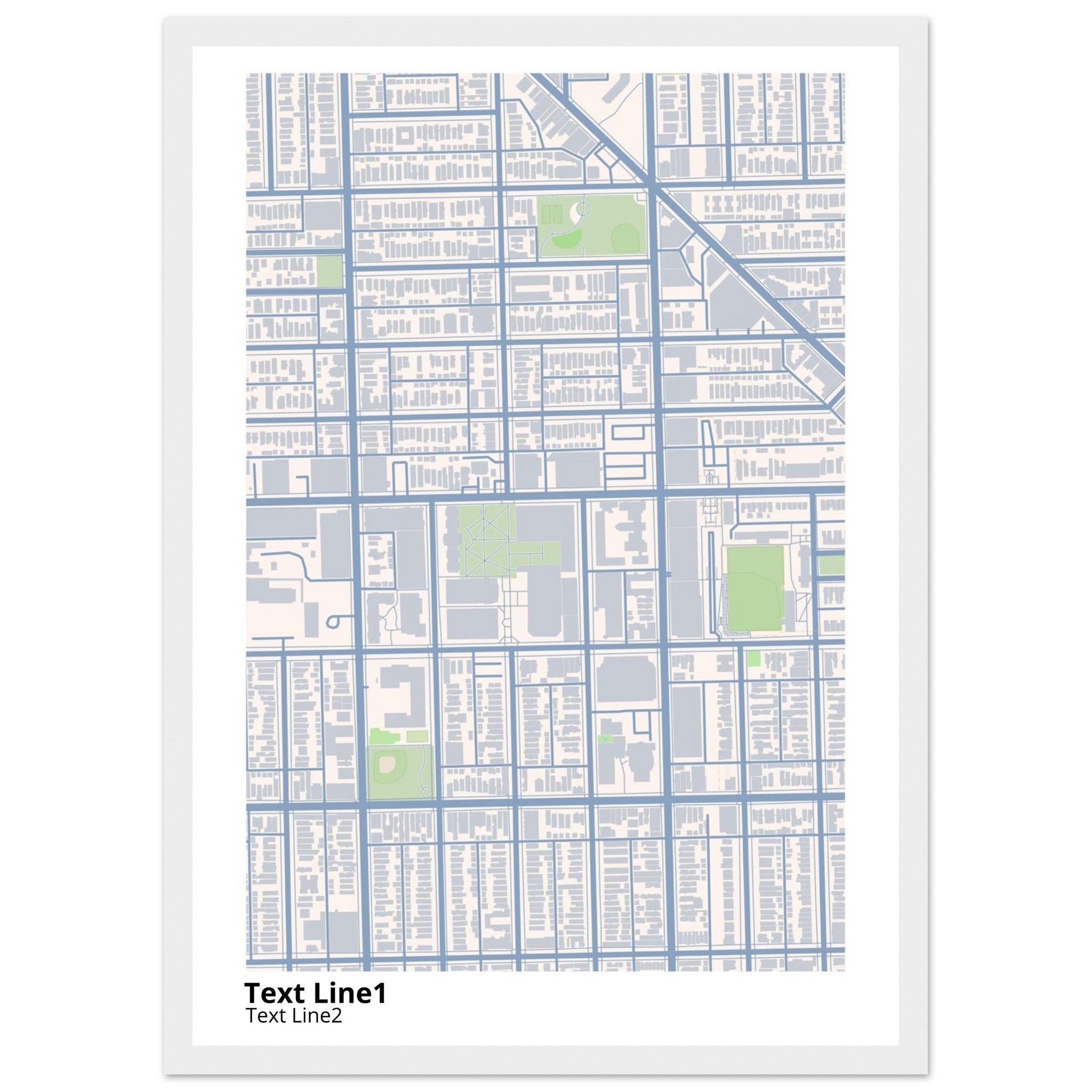 depaul university campus map poster