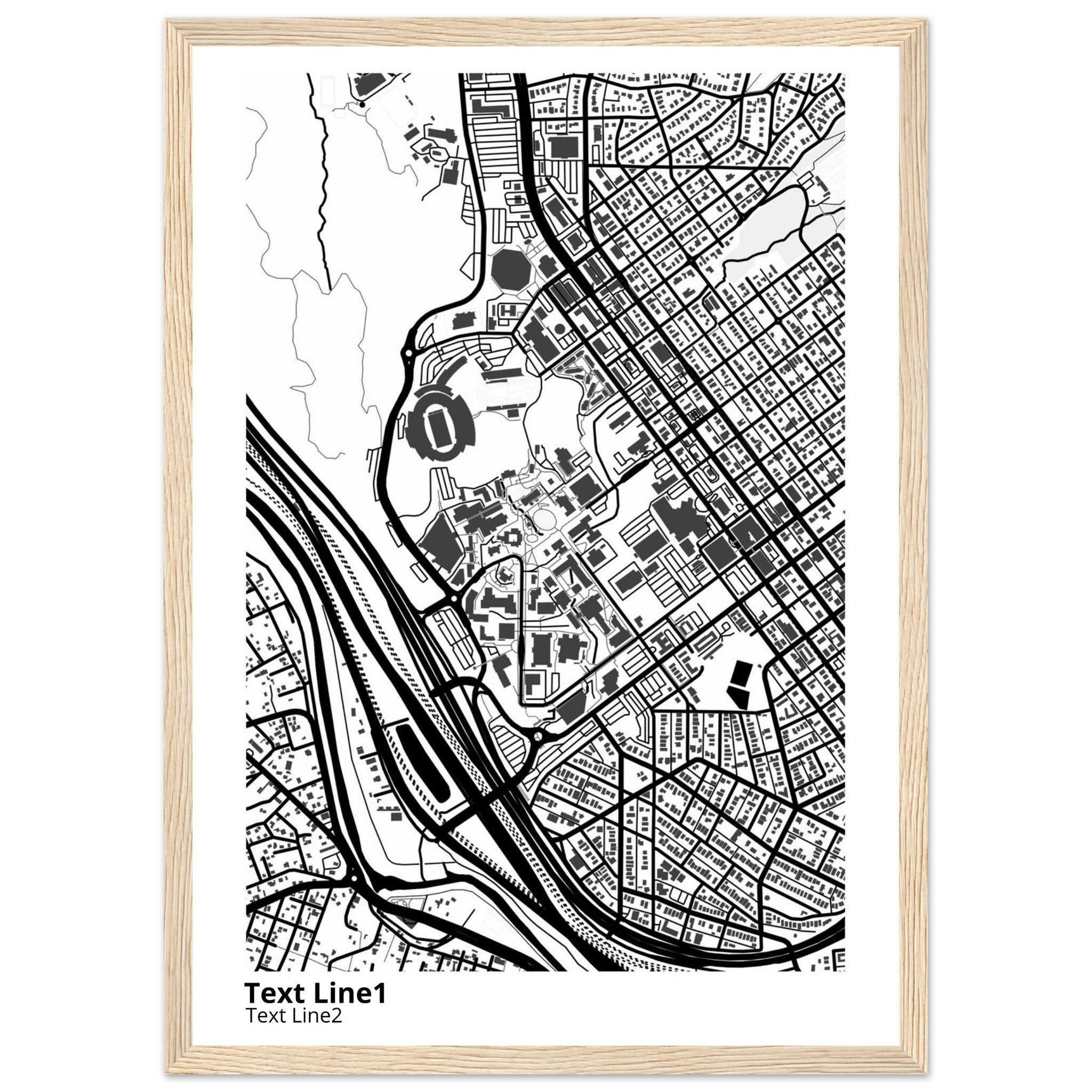 The University of Texas at El Paso Campus Map Poster | Graduation Gift - Ink And Atlas