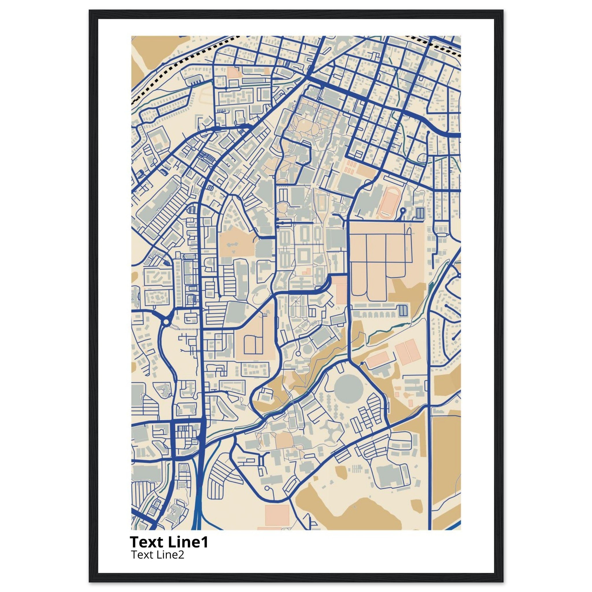 northern arizona university campus map poster