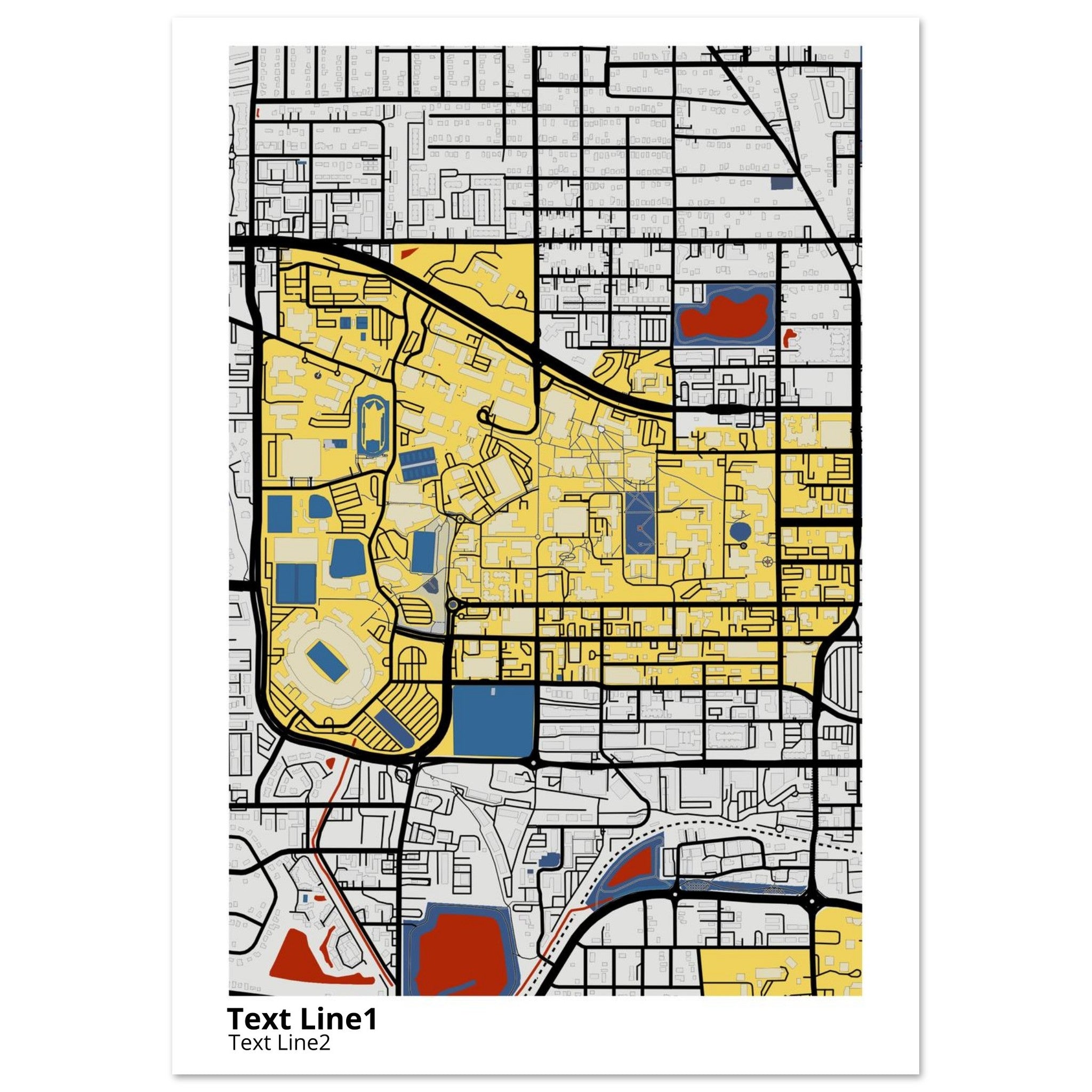 florida state university campus map poster