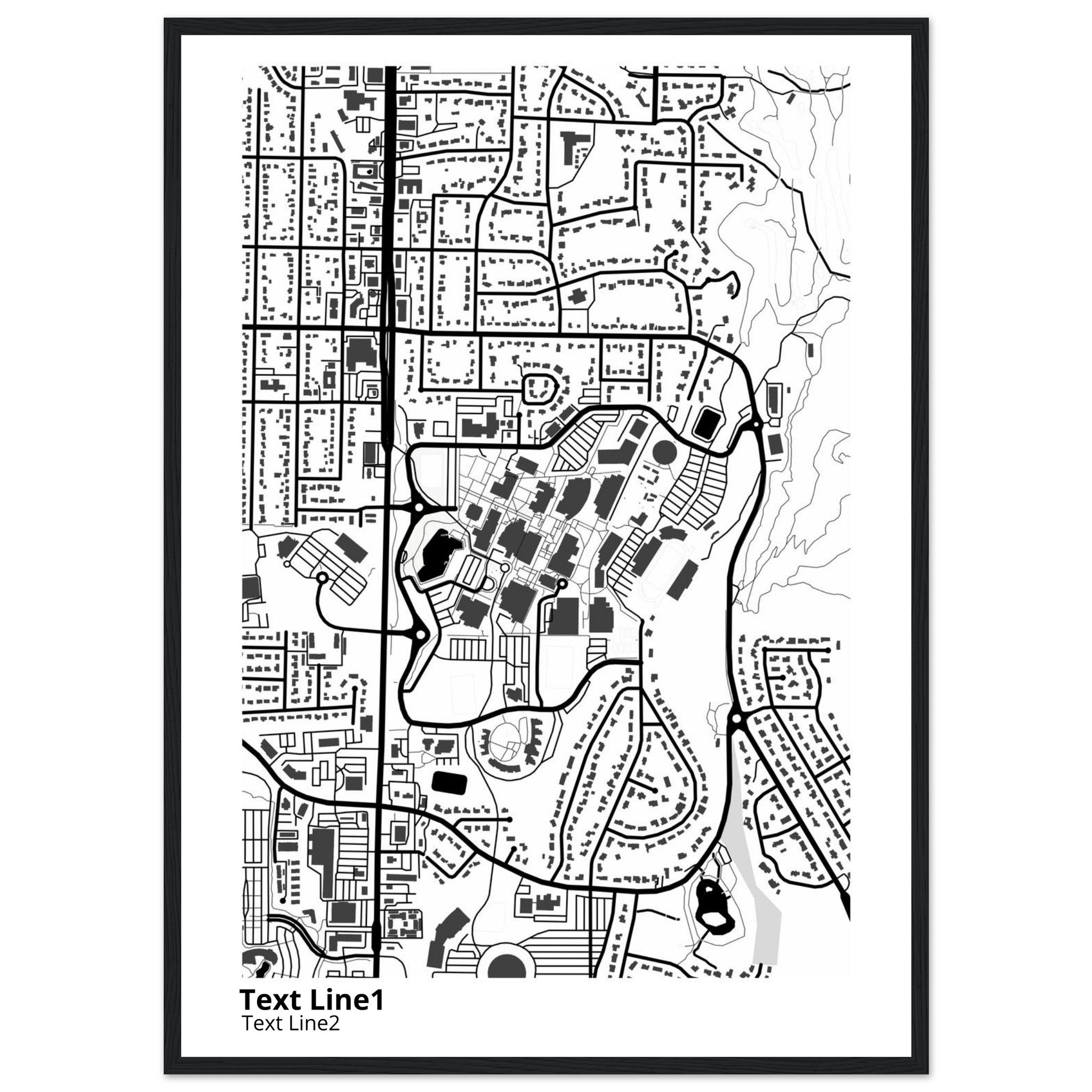 Weber State University Utah Campus Map Poster | Graduation Gift - Ink And Atlas