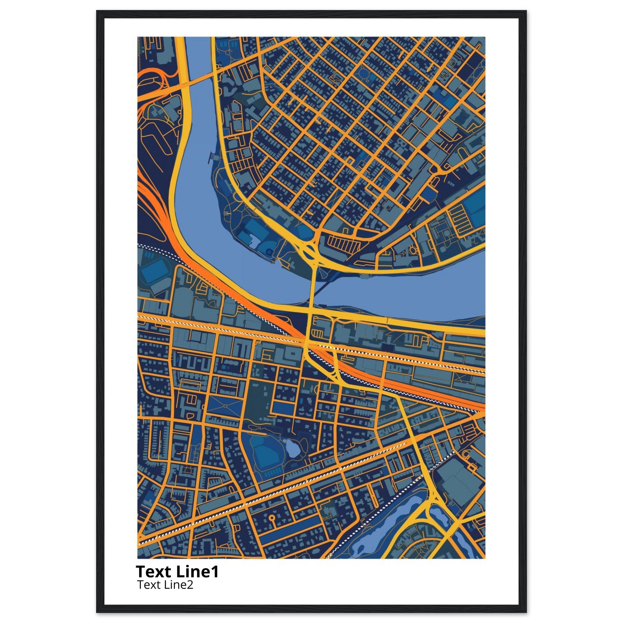 boston university campus map poster