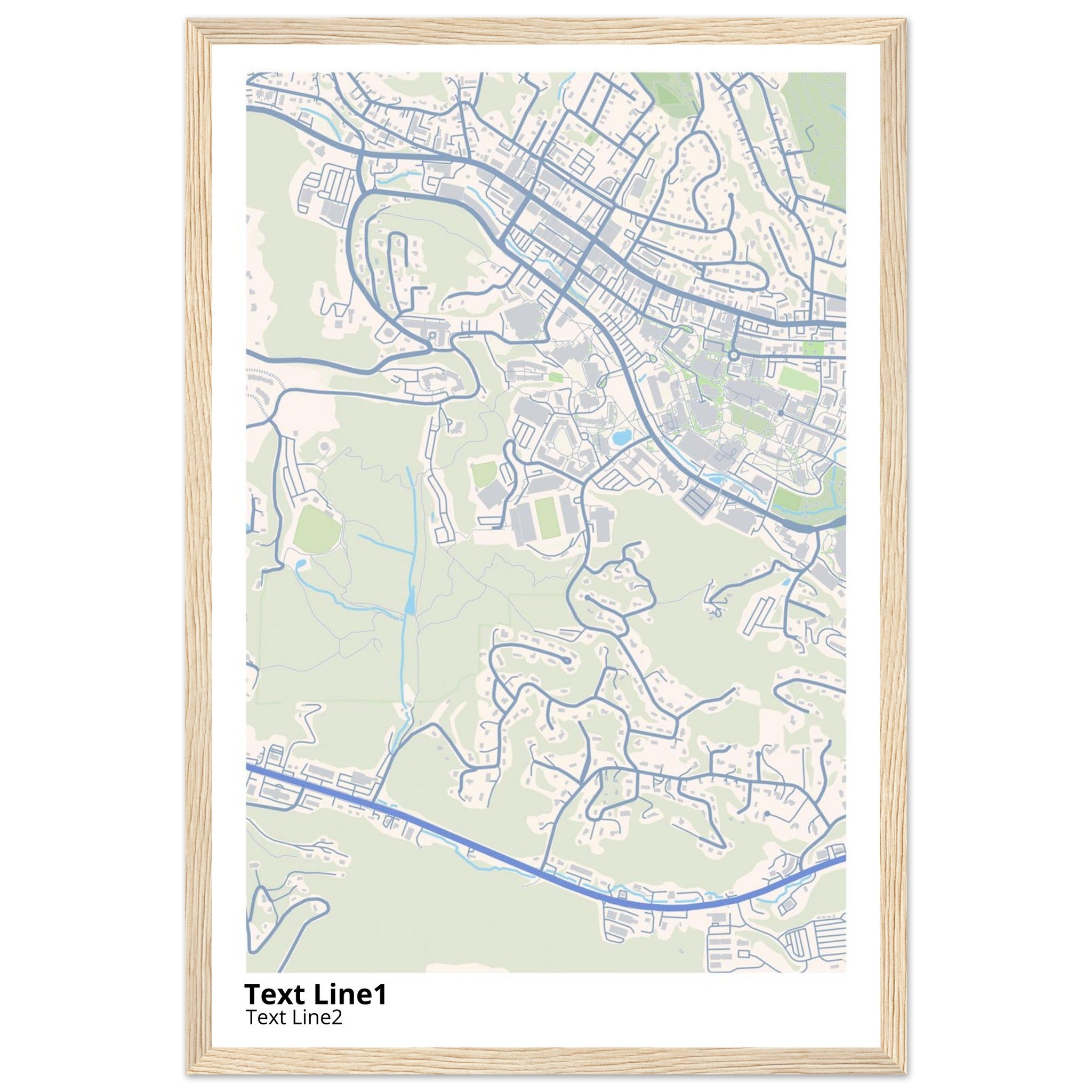 Appalachian State University NC Campus Map Poster | Graduation Gift - Ink And Atlas