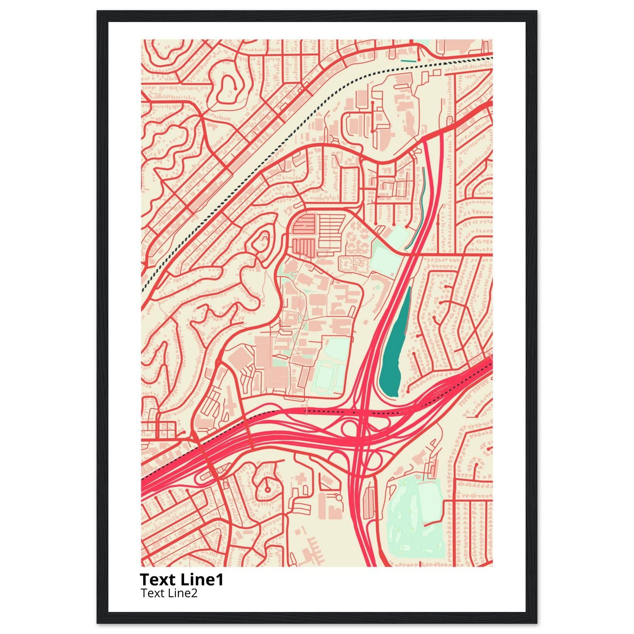 california state university los angeles campus map poster