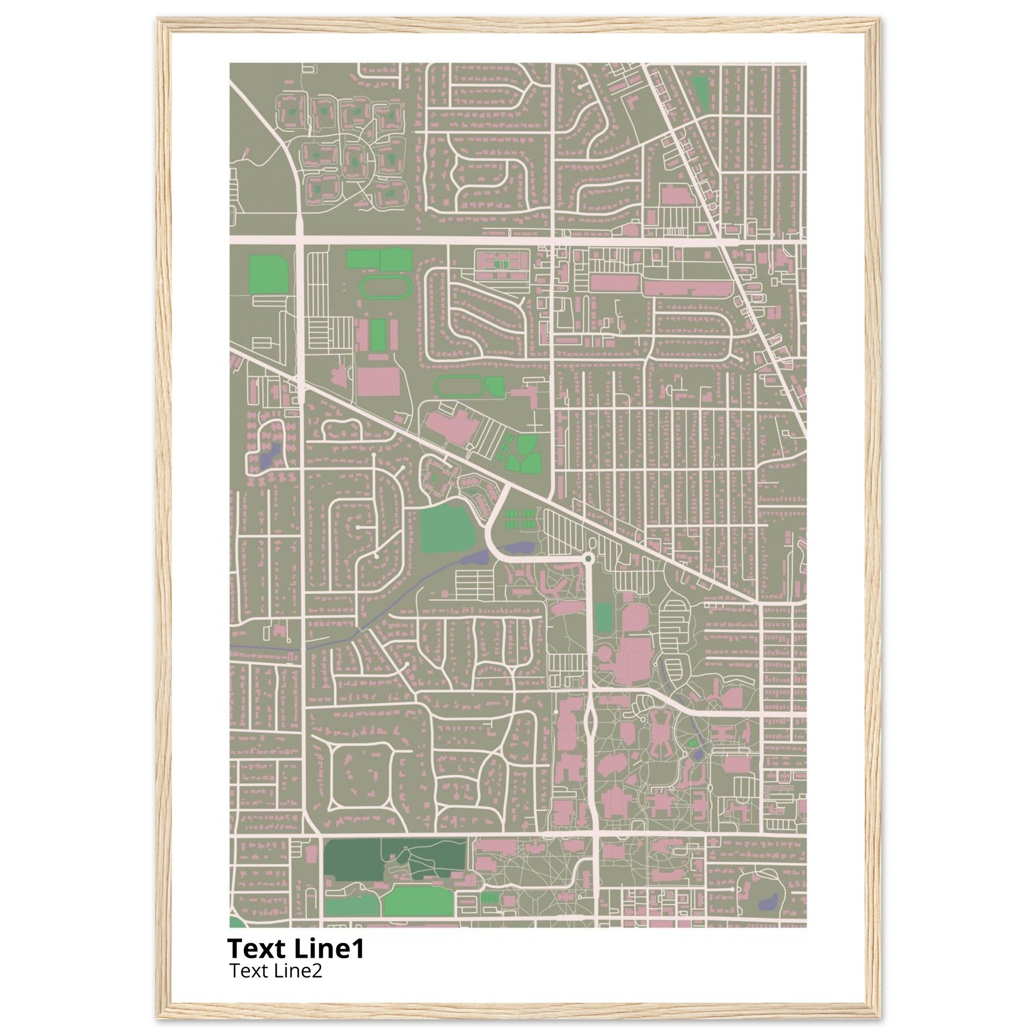 ball state university campus map poster