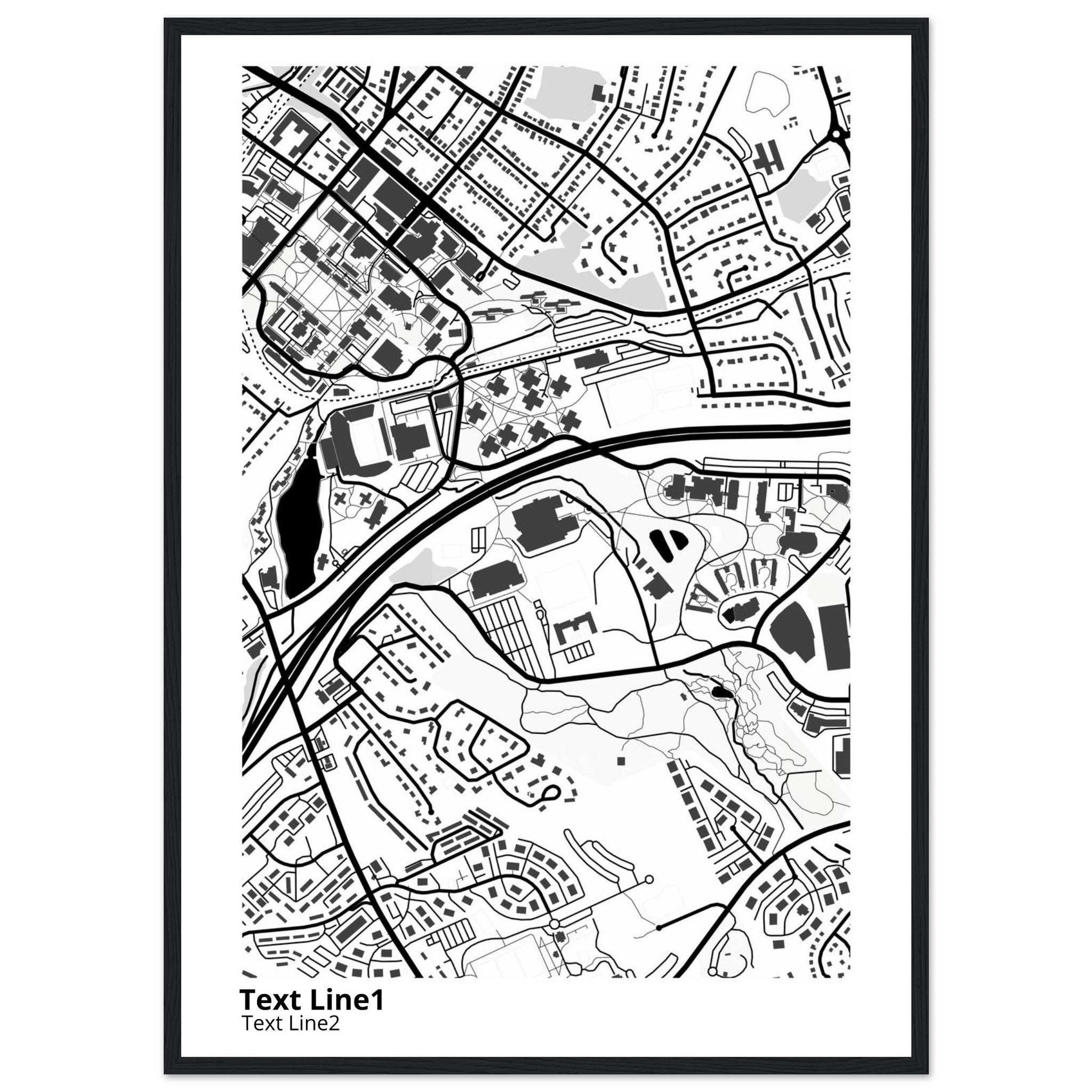 James Madison University Virginia Campus Map Poster | Graduation Gift - Ink And Atlas
