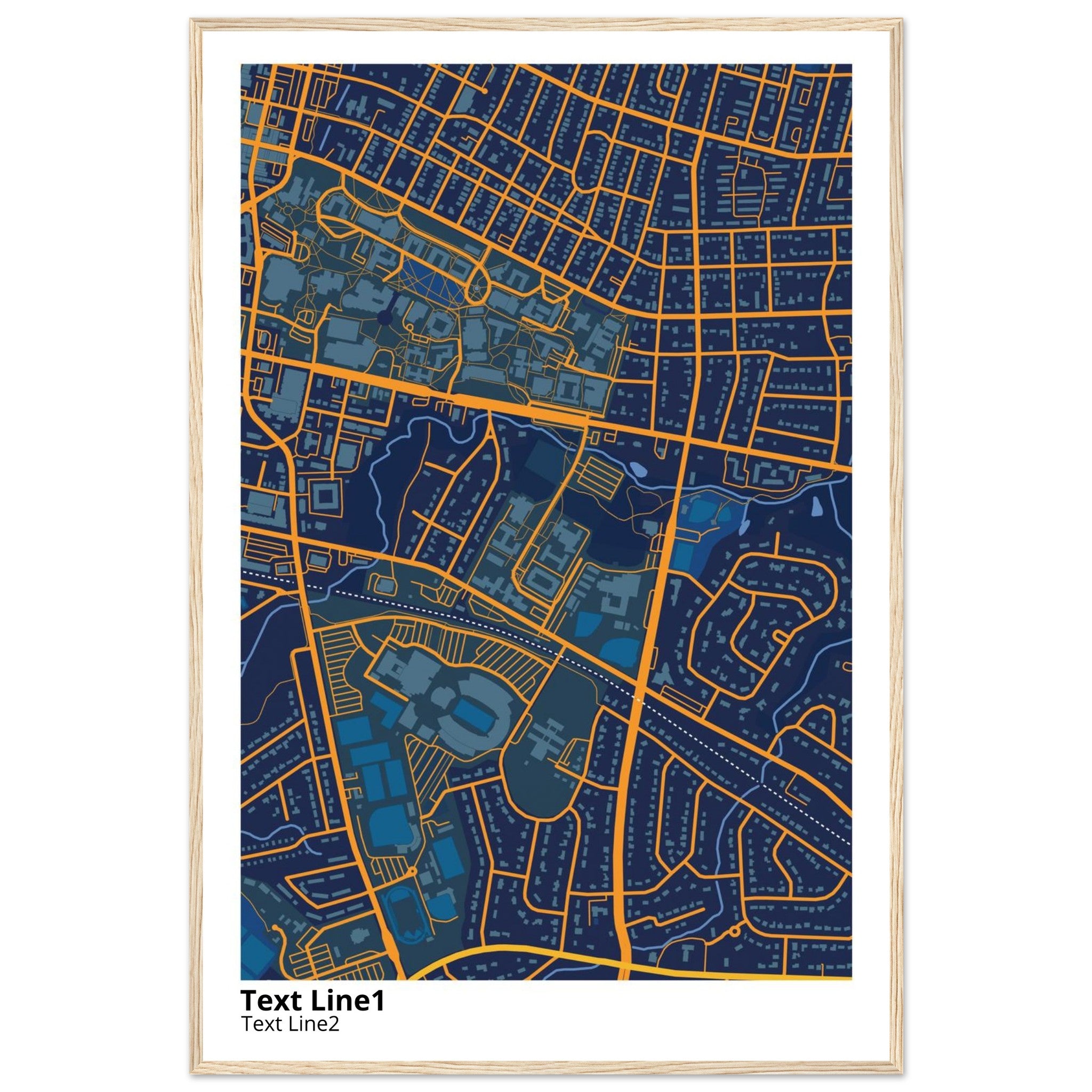 East Carolina University NC Campus Map Poster | Graduation Gift - Ink And Atlas