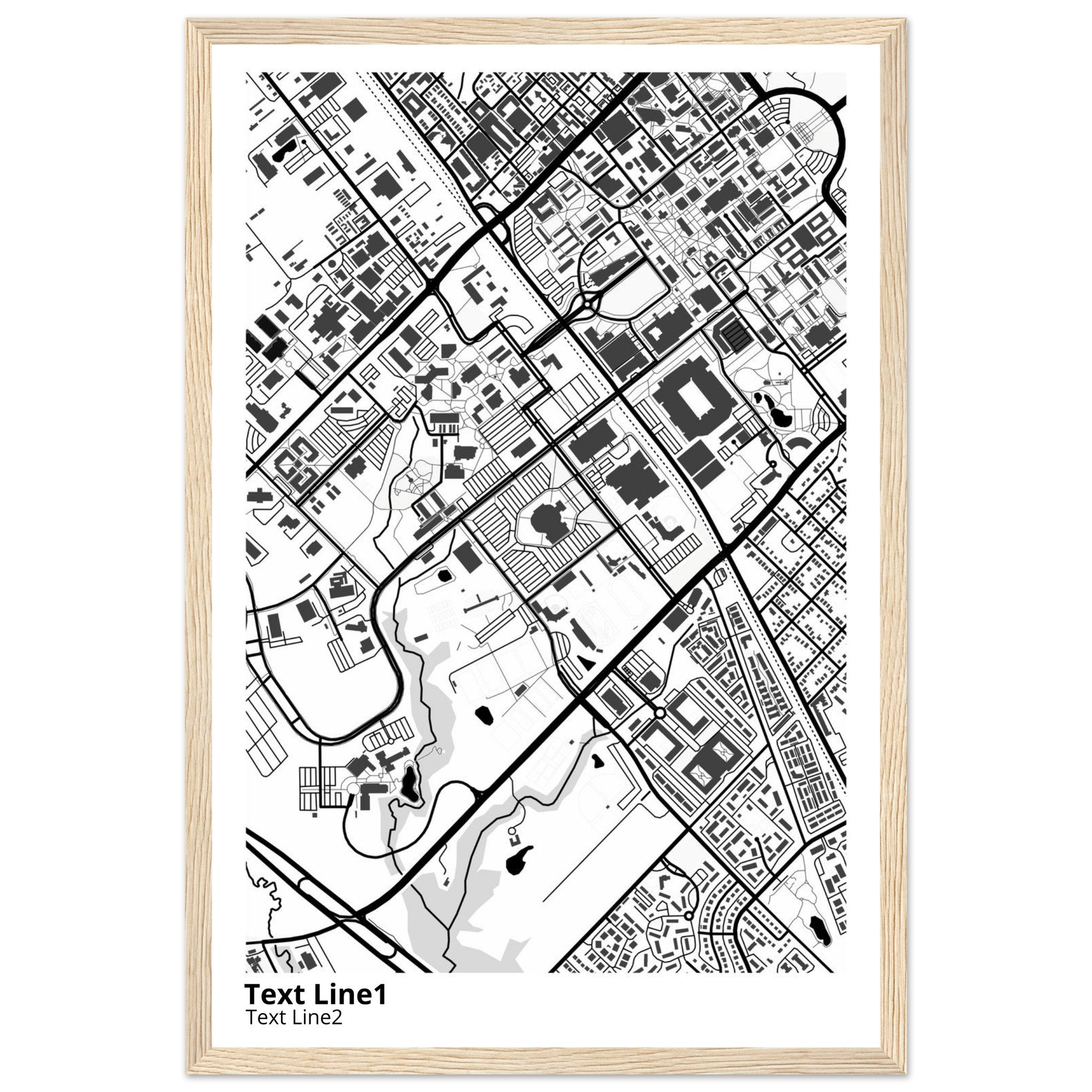 Texas A&M University (College Station) Campus Poster | Graduation Gift - Ink And Atlas