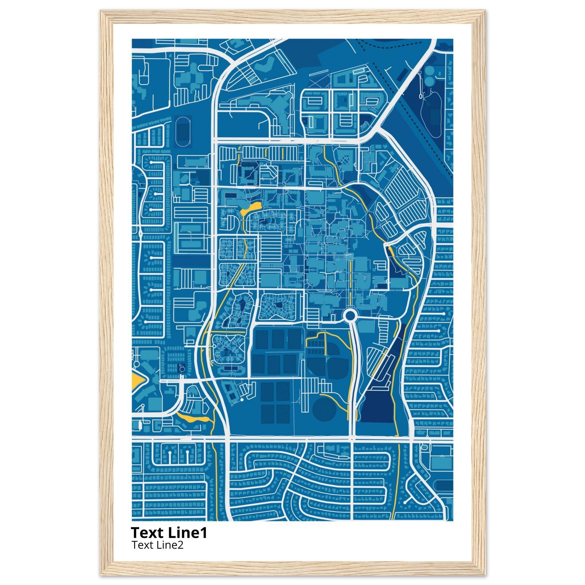The University of Texas at Dallas Campus Map Poster | Graduation Gift - Ink And Atlas