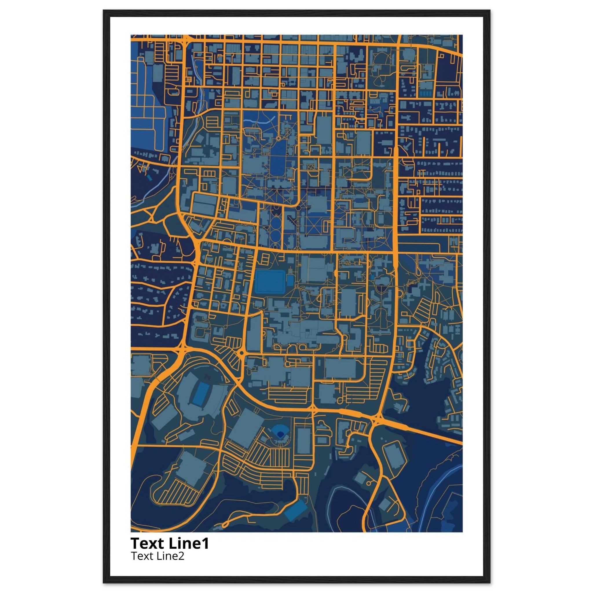 university of missouri columbia campus map poster