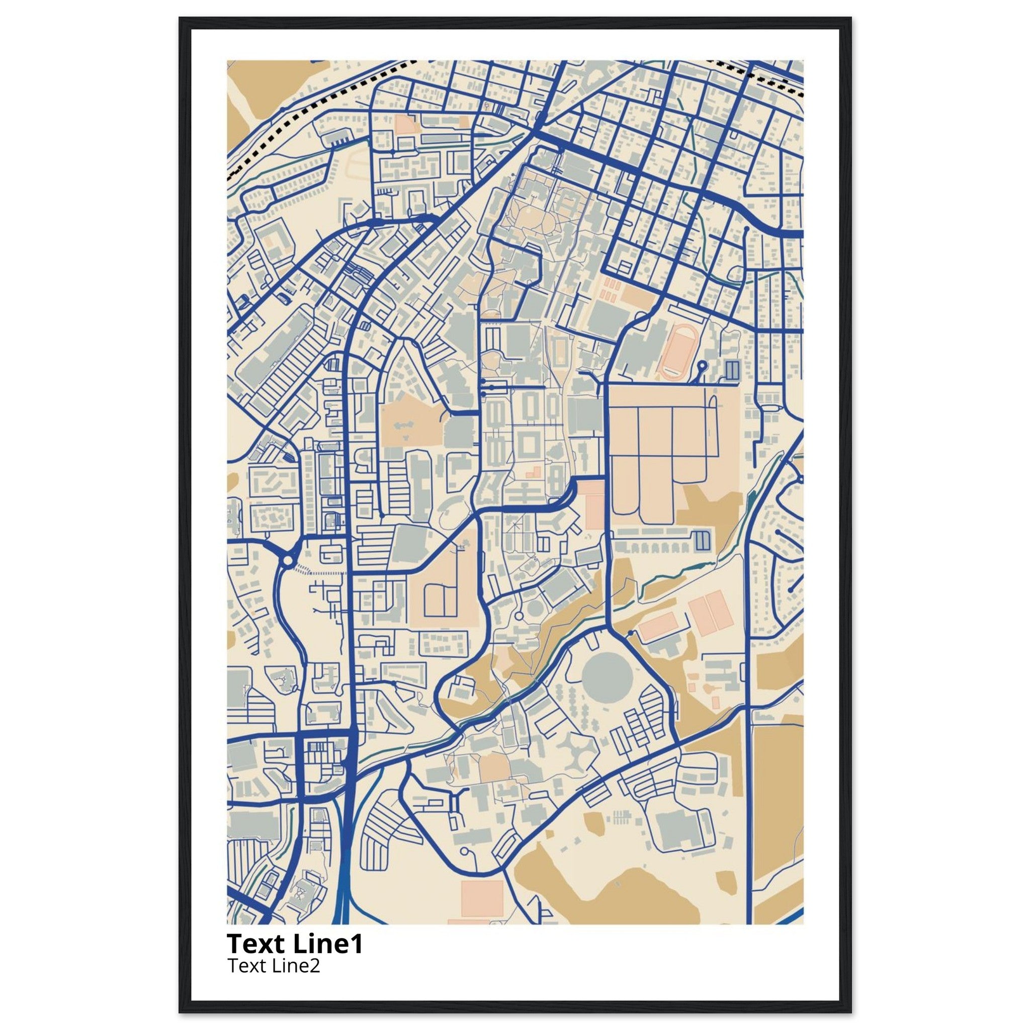 northern arizona university campus map poster